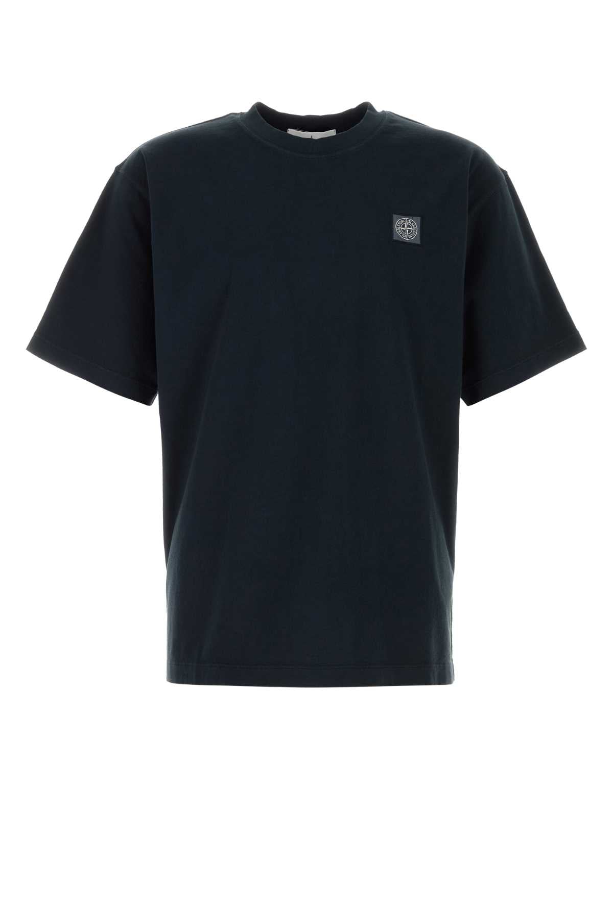 Stone Island Men Midnight Blue Cotton T-Shirt STONE ISLAND