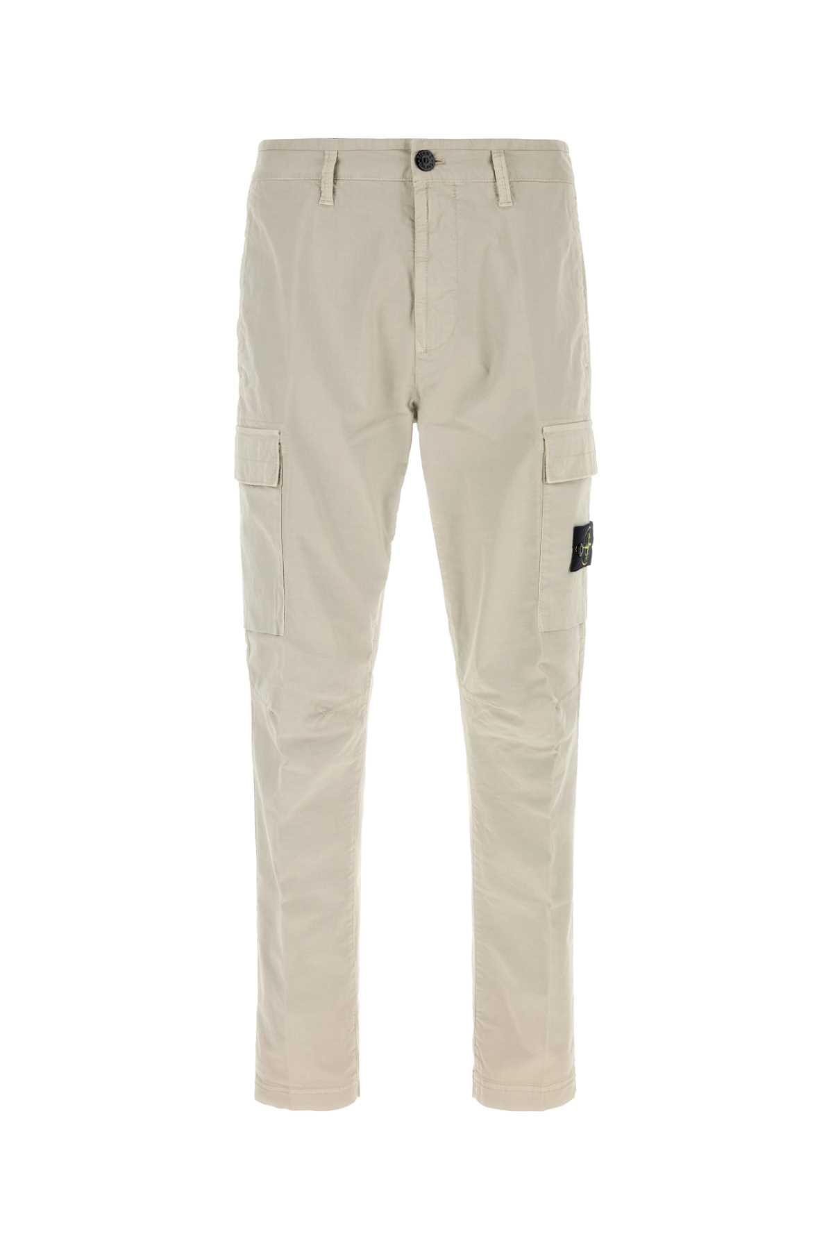 Stone Island Men Sand Stretch Cotton Cargo Pant STONE ISLAND