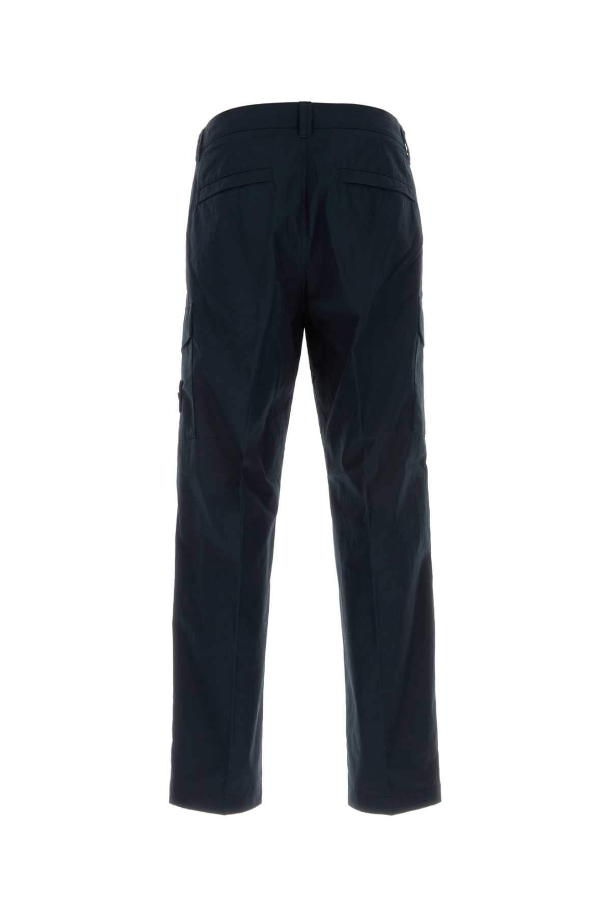 Stone Island Men Navy Blue Cotton Cargo Pant STONE ISLAND