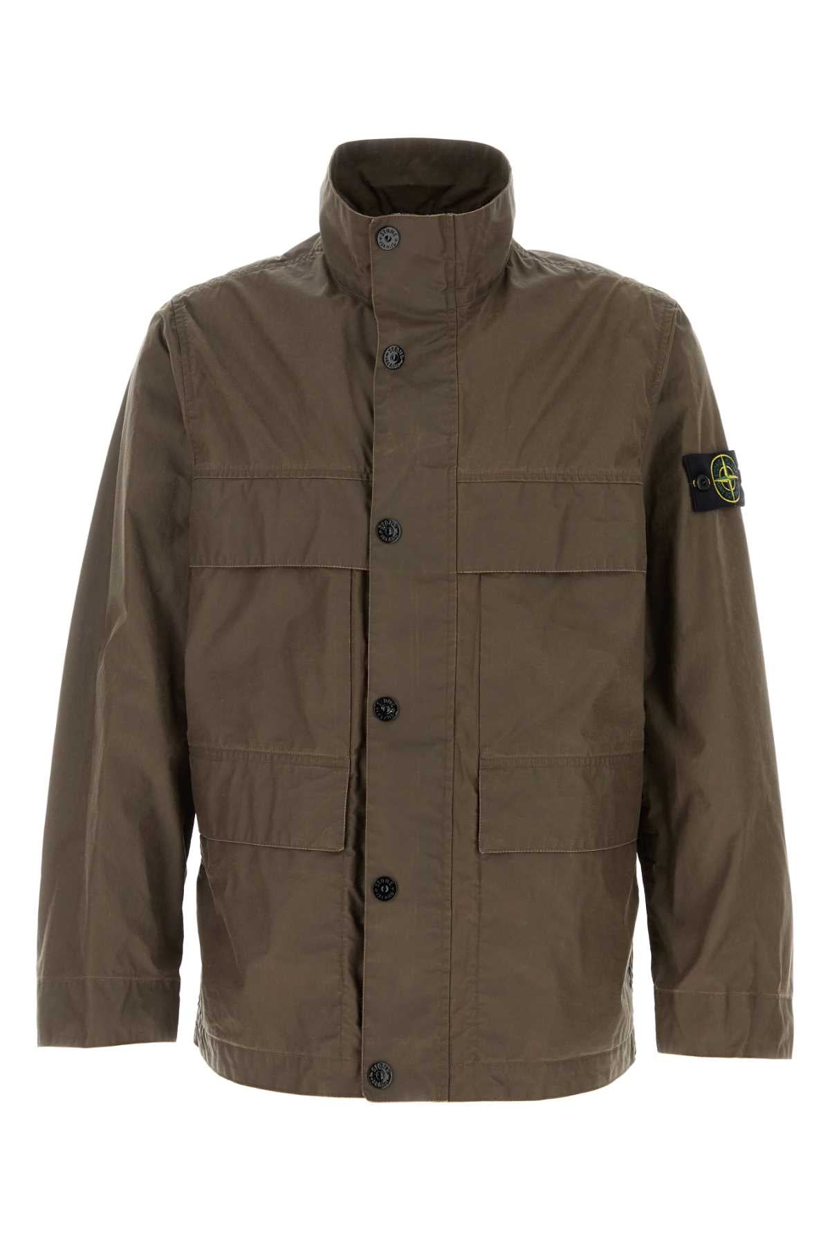 Stone Island Men Mud Polyester Blend Jacket STONE ISLAND