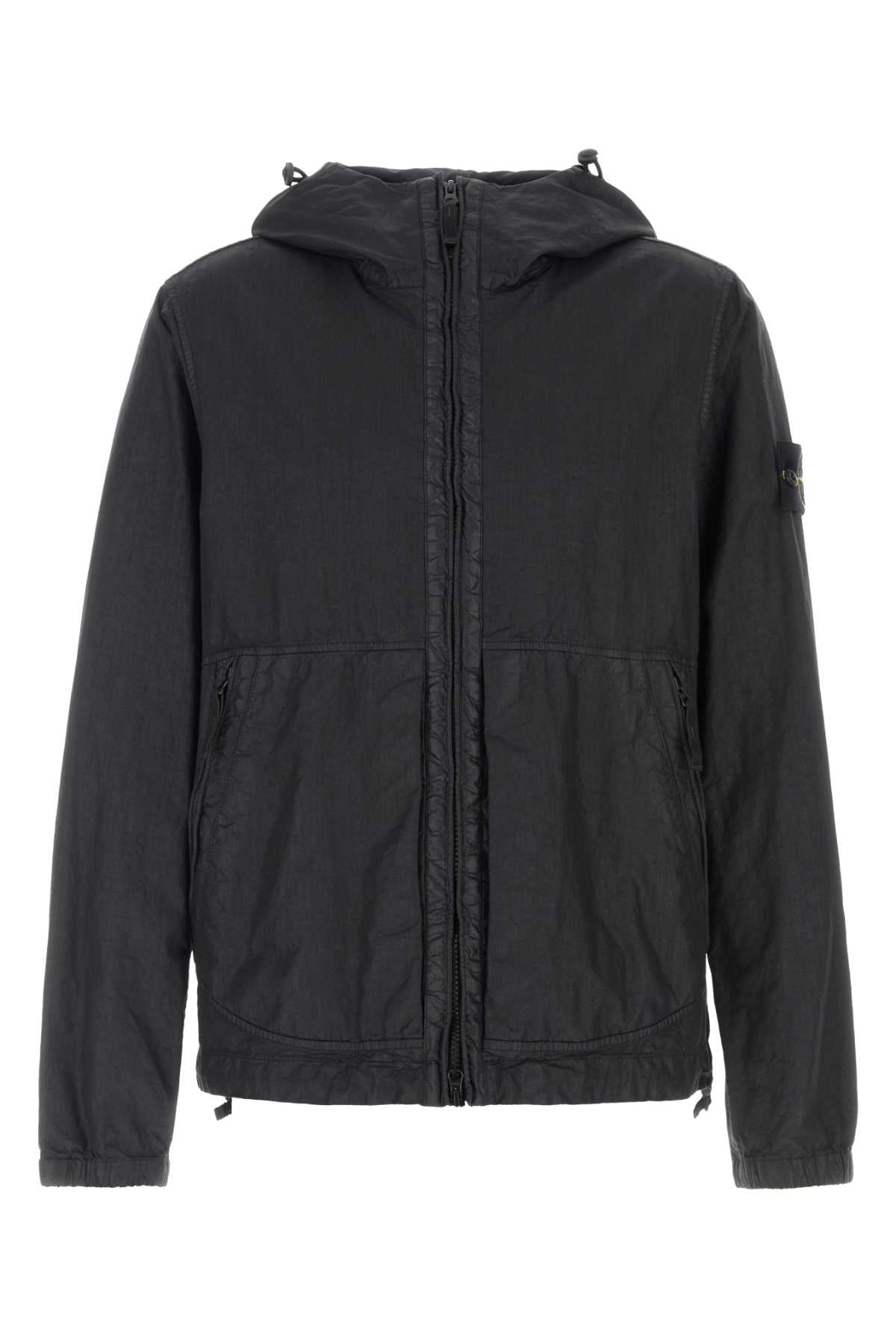 Stone Island Men Black Nylon Jacket STONE ISLAND