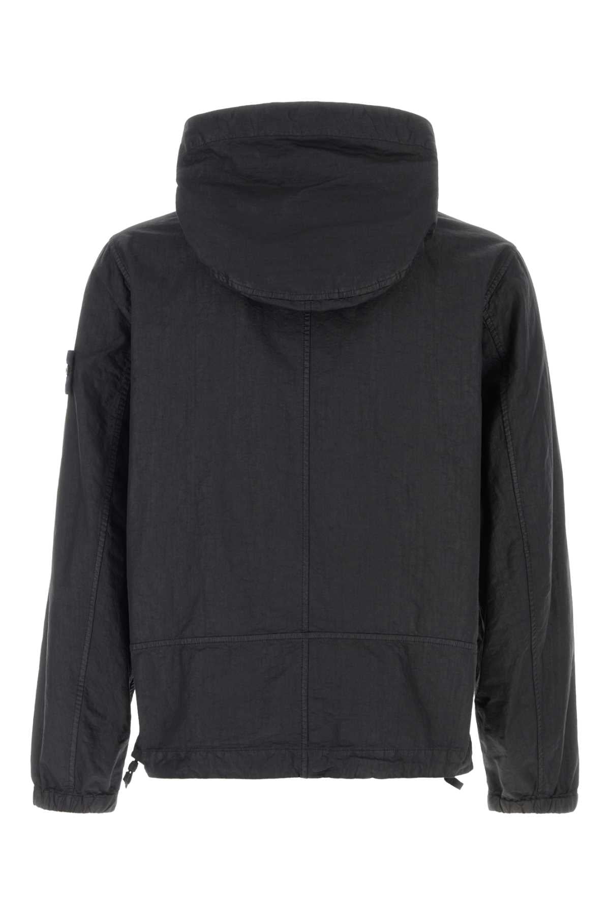 Stone Island Men Black Nylon Jacket STONE ISLAND