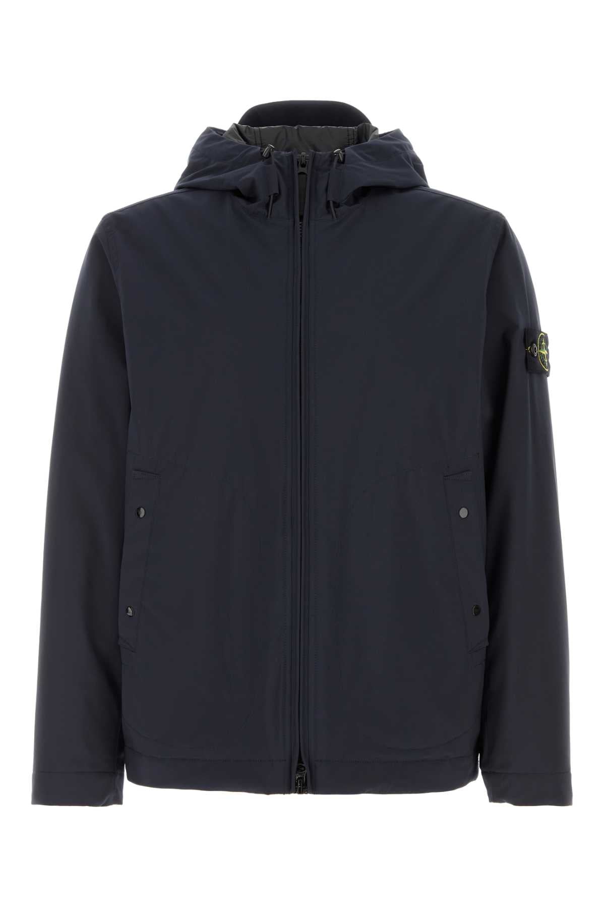 Stone Island Men Navy Blue Stretch Polyester Padded Jacket STONE ISLAND