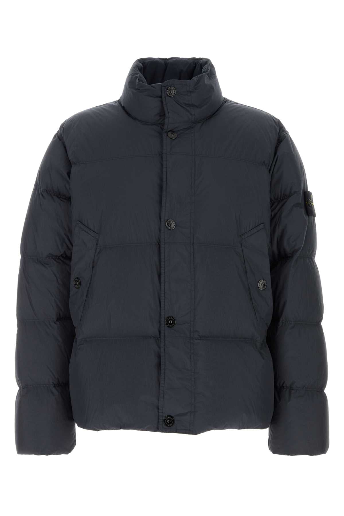 Stone Island Men Navy Blue Nylon Down Jacket STONE ISLAND