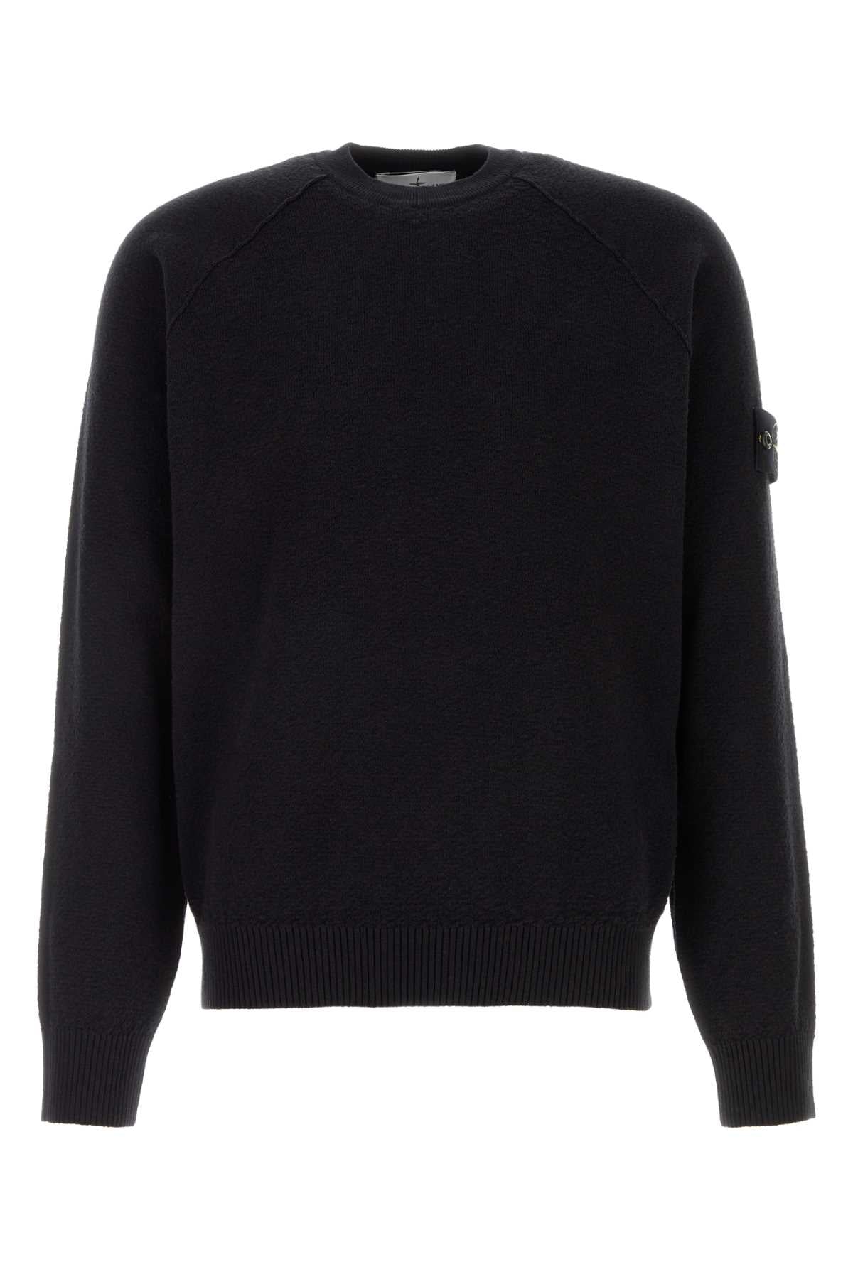 Stone Island Men Midnight Blue Cotton Sweater STONE ISLAND