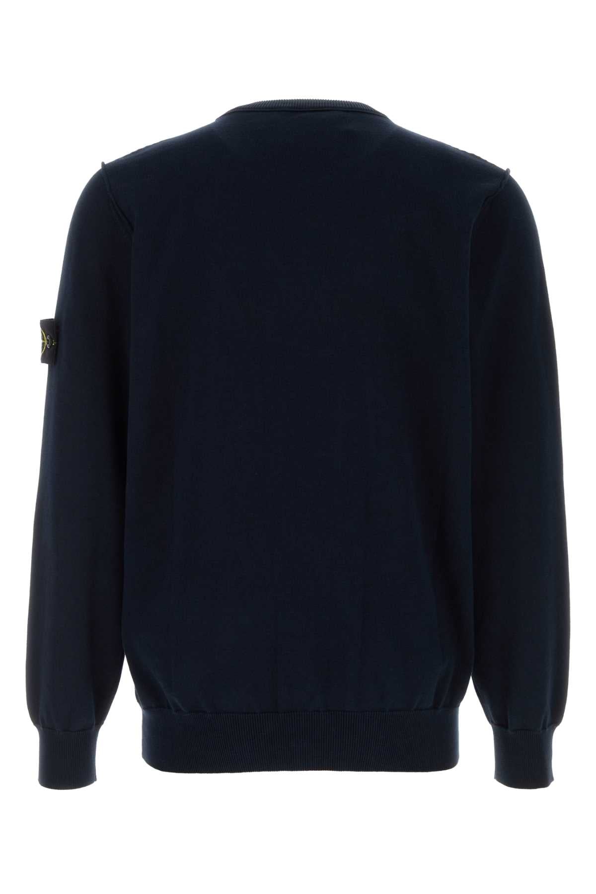 Stone Island Men Midnight Blue Cotton Sweater STONE ISLAND