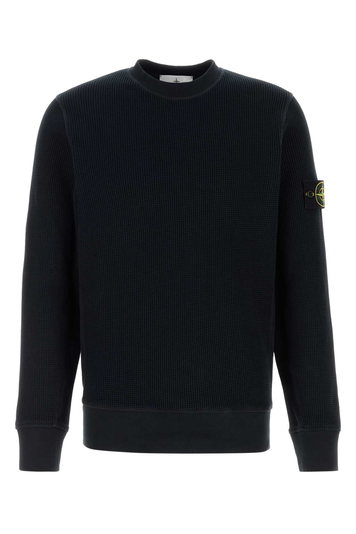 Stone Island Men Midnight Blue Cotton Sweatshirt STONE ISLAND