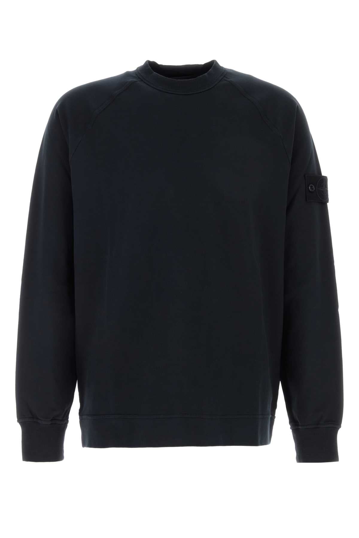 Stone Island Men Midnight Blue Stretch Cotton T-Shirt STONE ISLAND