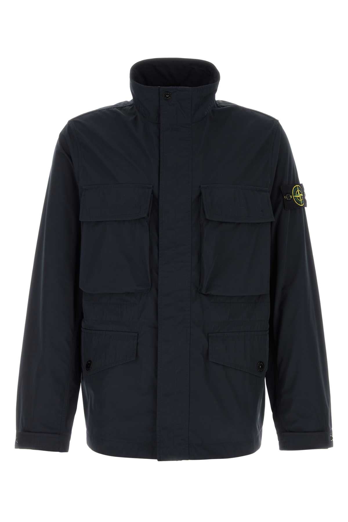 Stone Island Men Midnight Blue Polyester Jacket STONE ISLAND