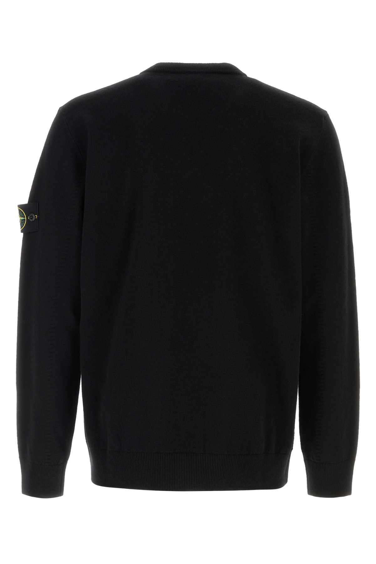 Stone Island Men Black Wool Sweater STONE ISLAND
