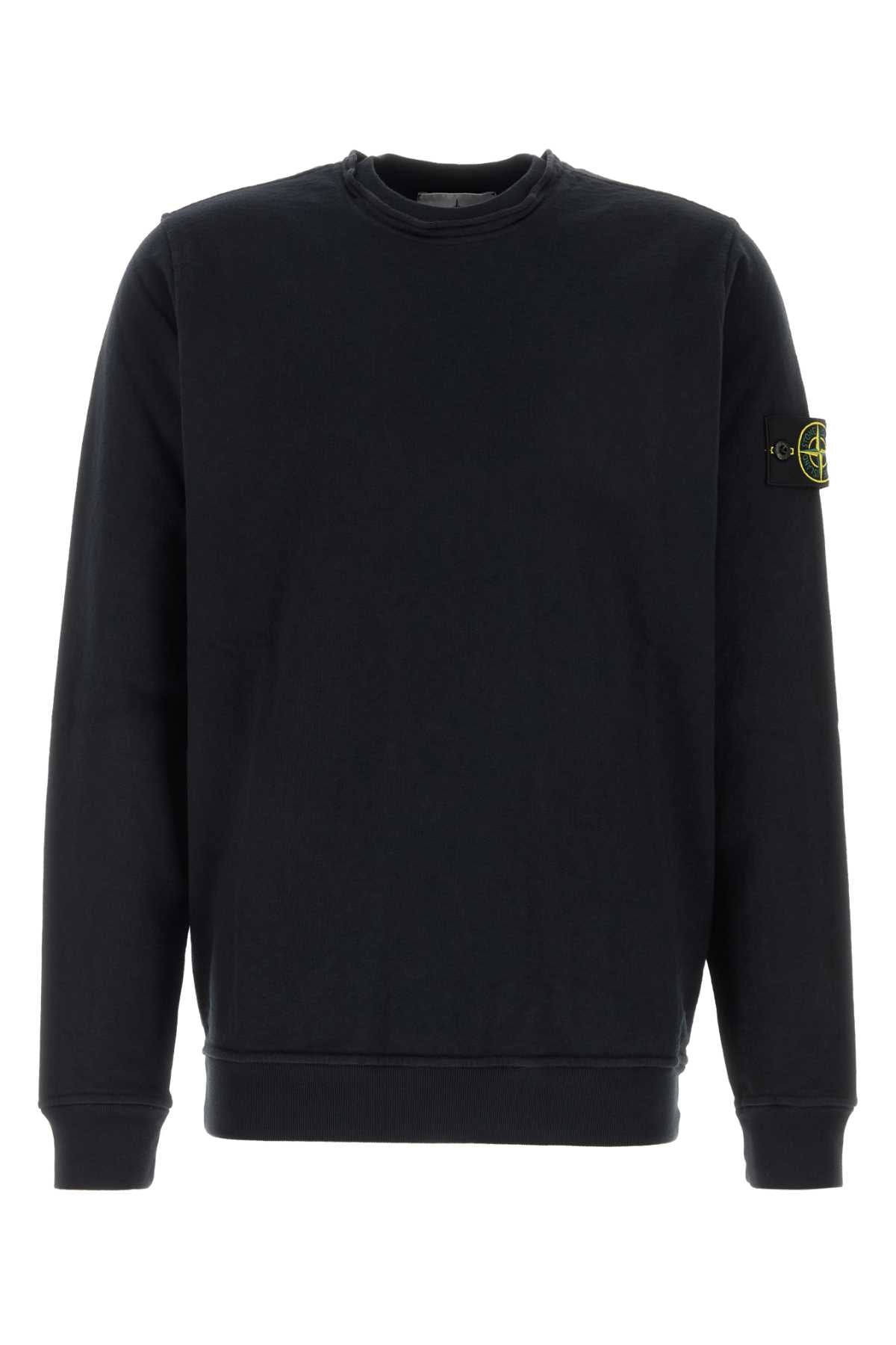 Stone Island Men Midnight Blue Cotton Sweatshirt STONE ISLAND