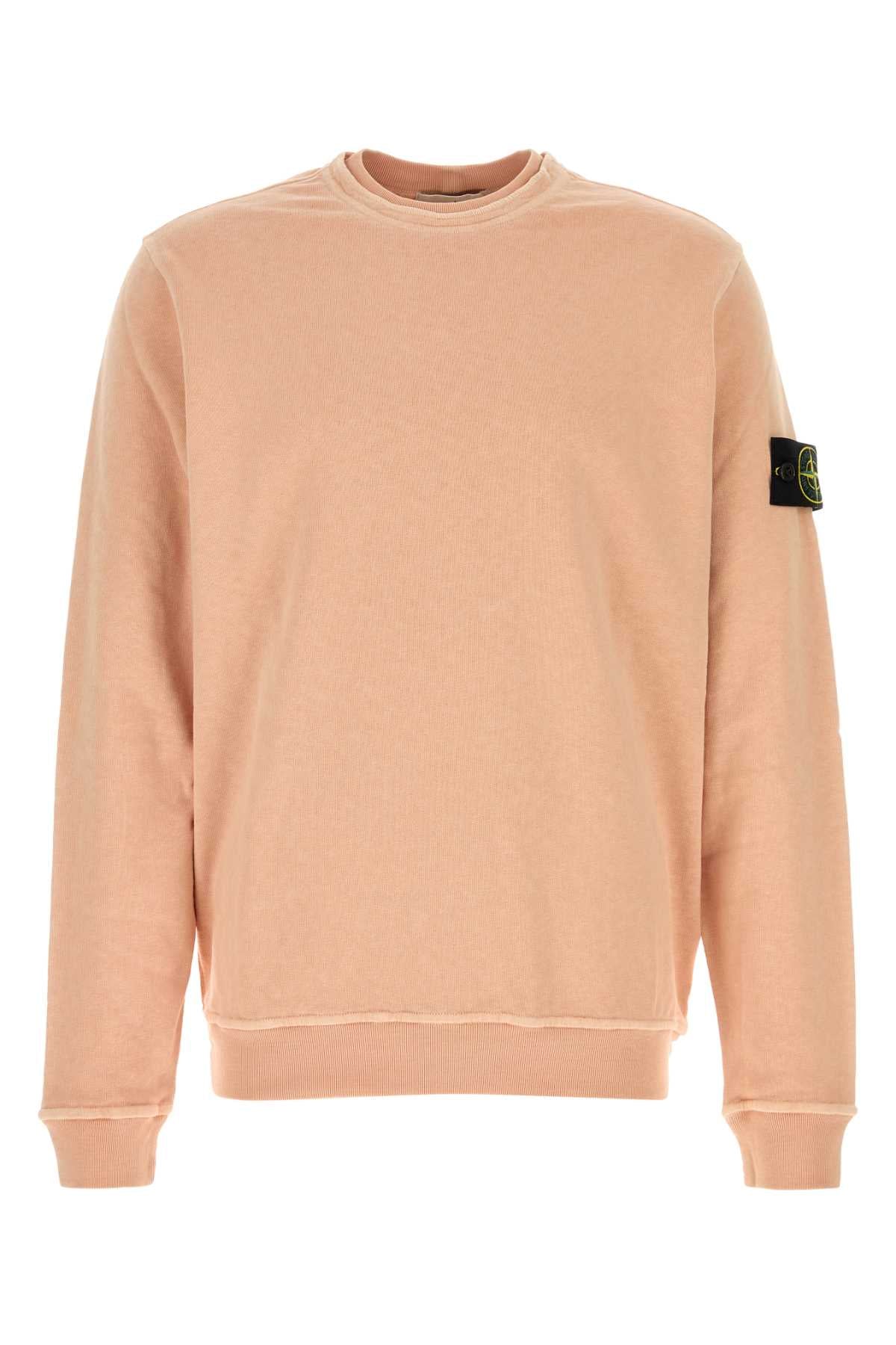 Stone Island Men Peach Cotton Sweatshirt STONE ISLAND