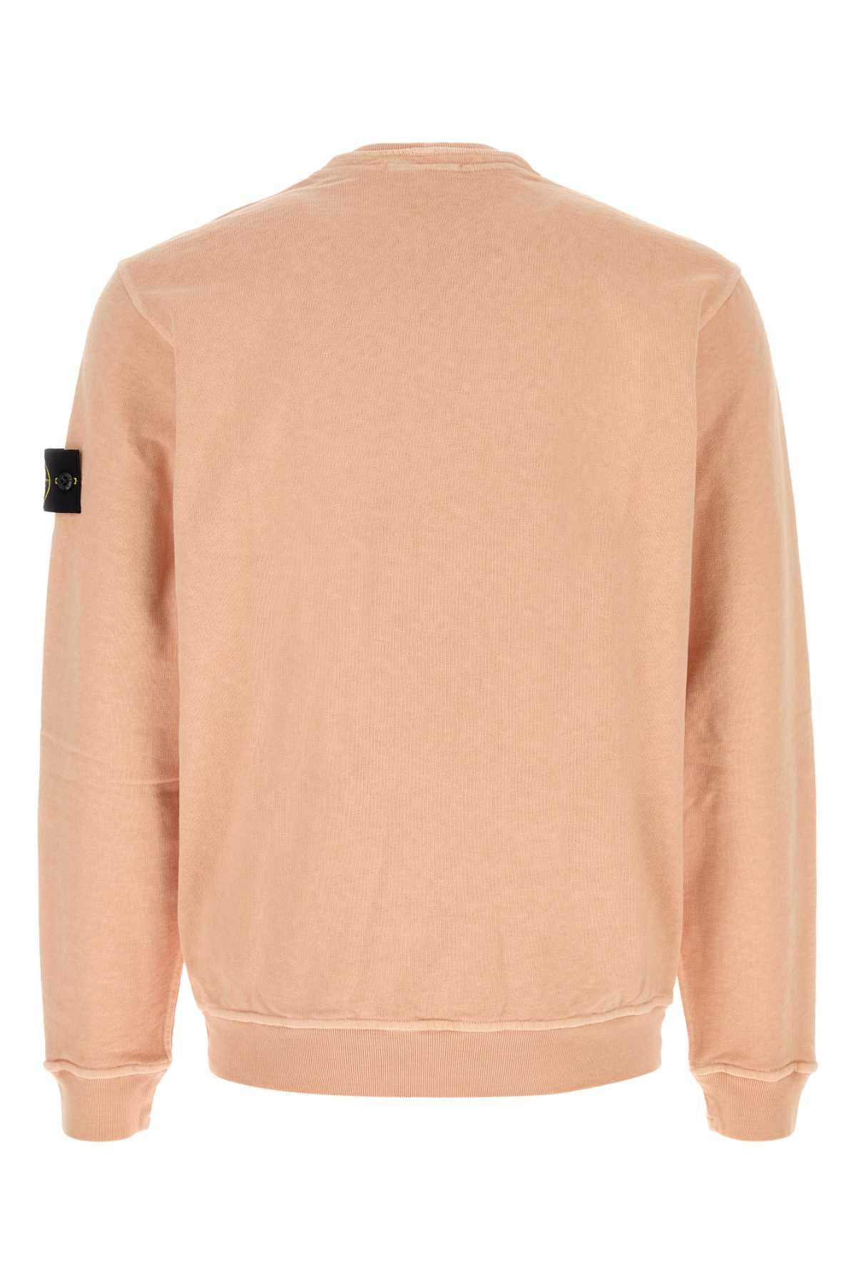 Stone Island Men Peach Cotton Sweatshirt STONE ISLAND