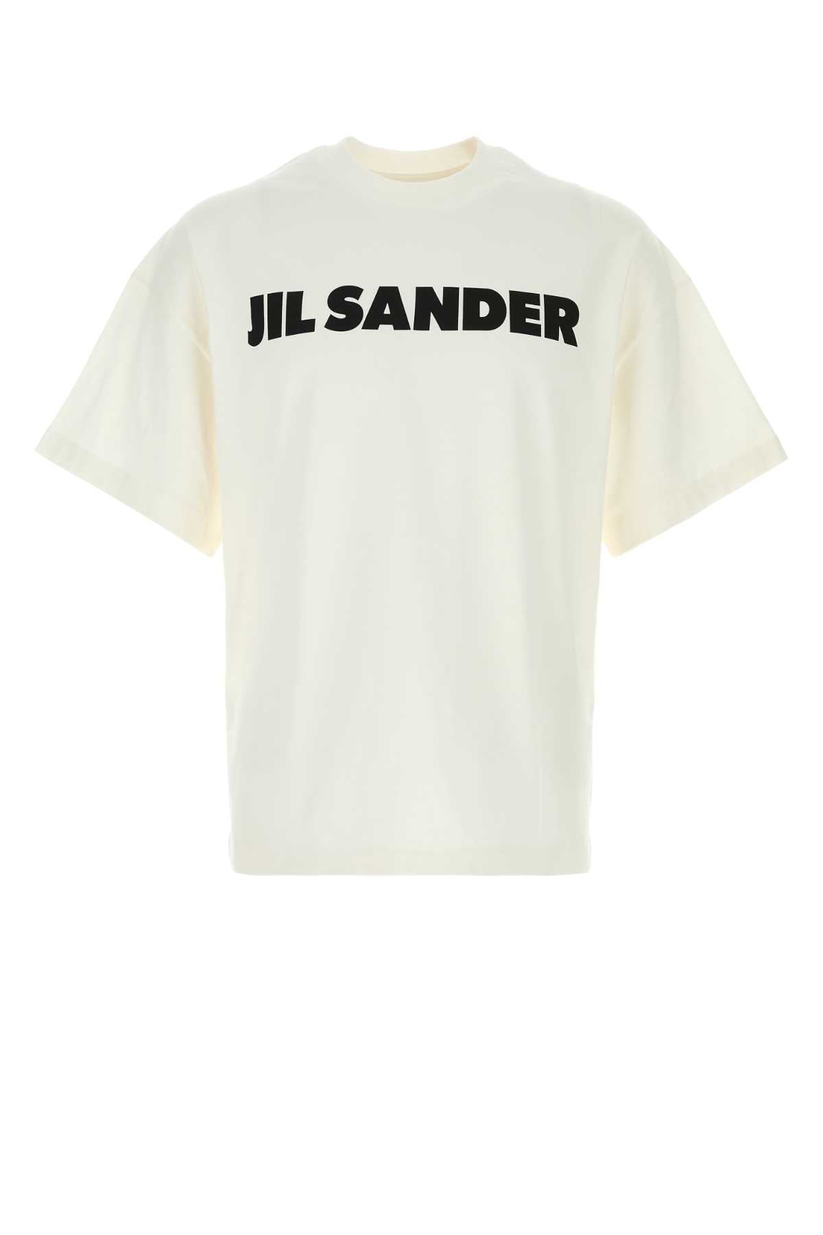 Jil Sander Men White Cotton T-Shirt JIL SANDER