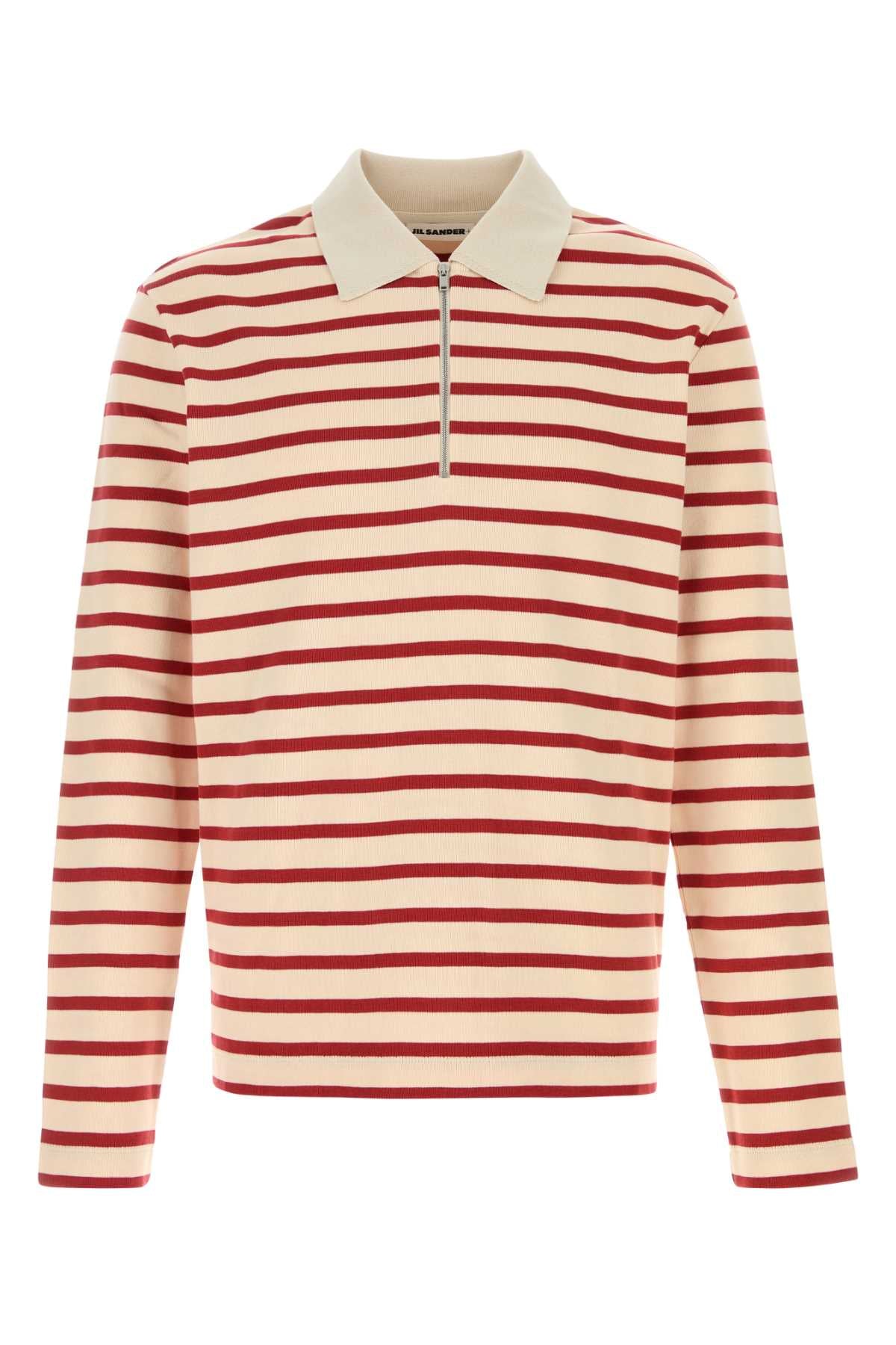 Jil Sander Men Embroidered Cotton Polo Shirt JIL SANDER