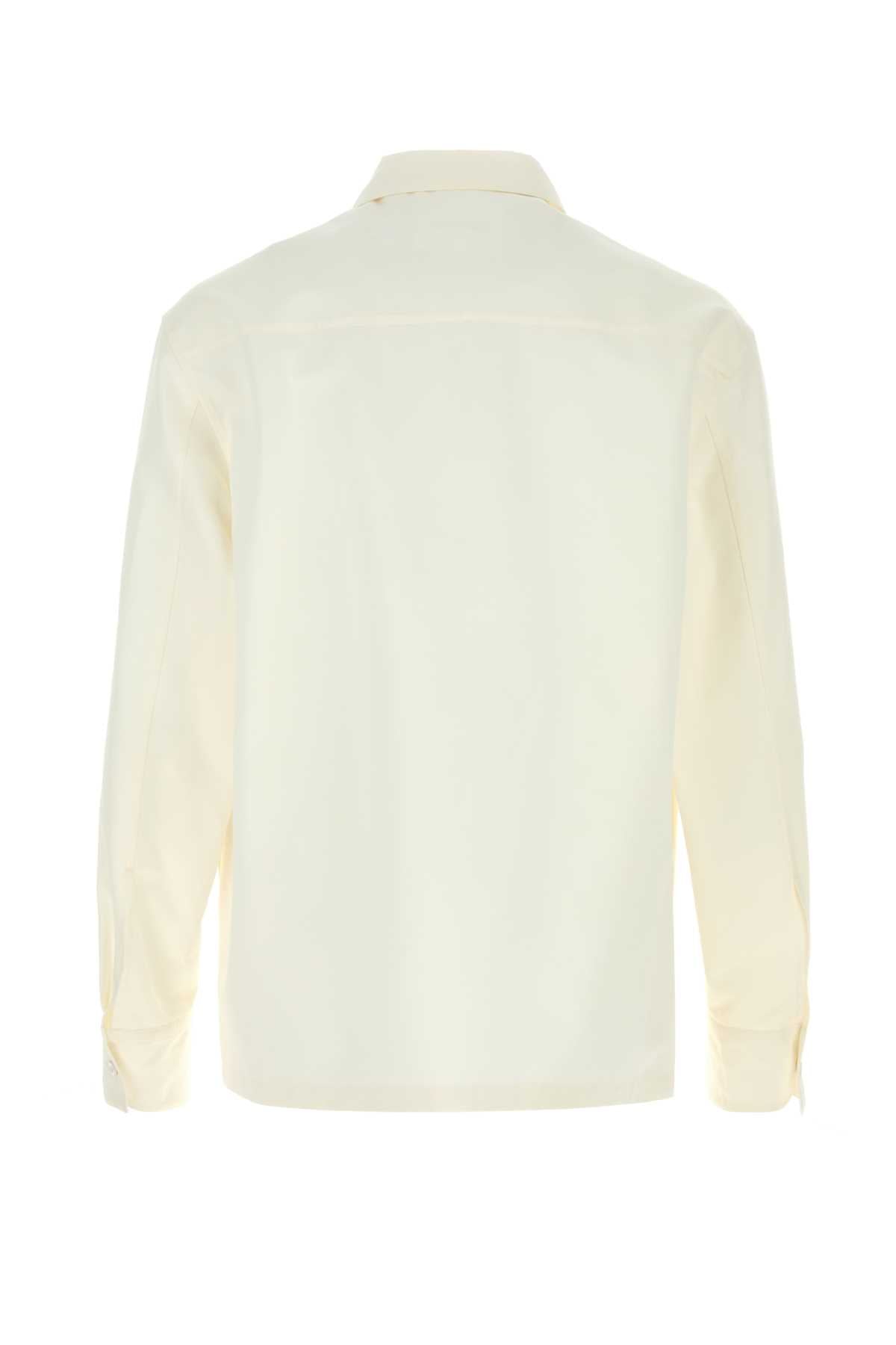 Jil Sander Men White Poplin Shirt JIL SANDER
