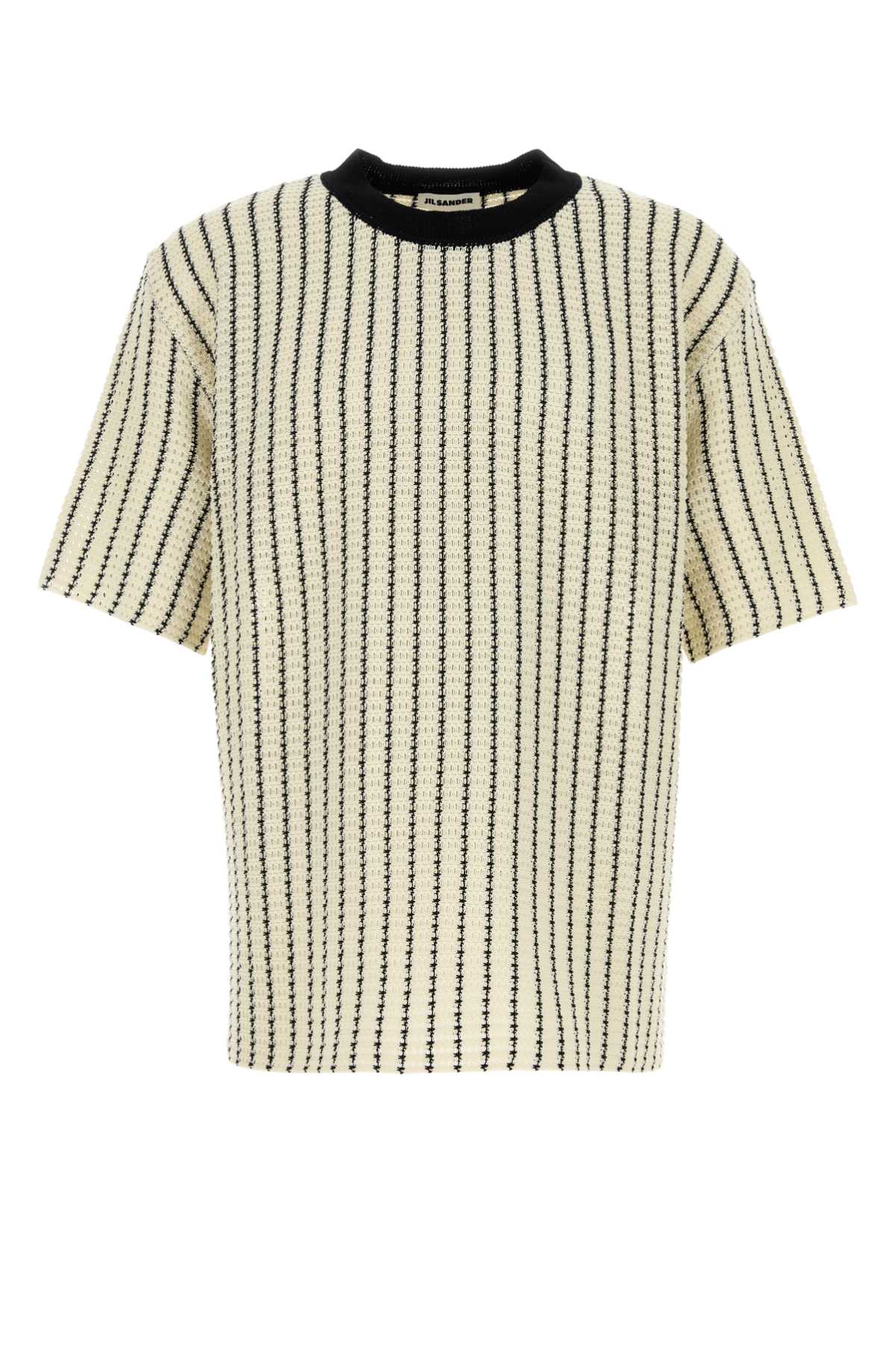 Jil Sander Men Embroidered Crochet T-Shirt