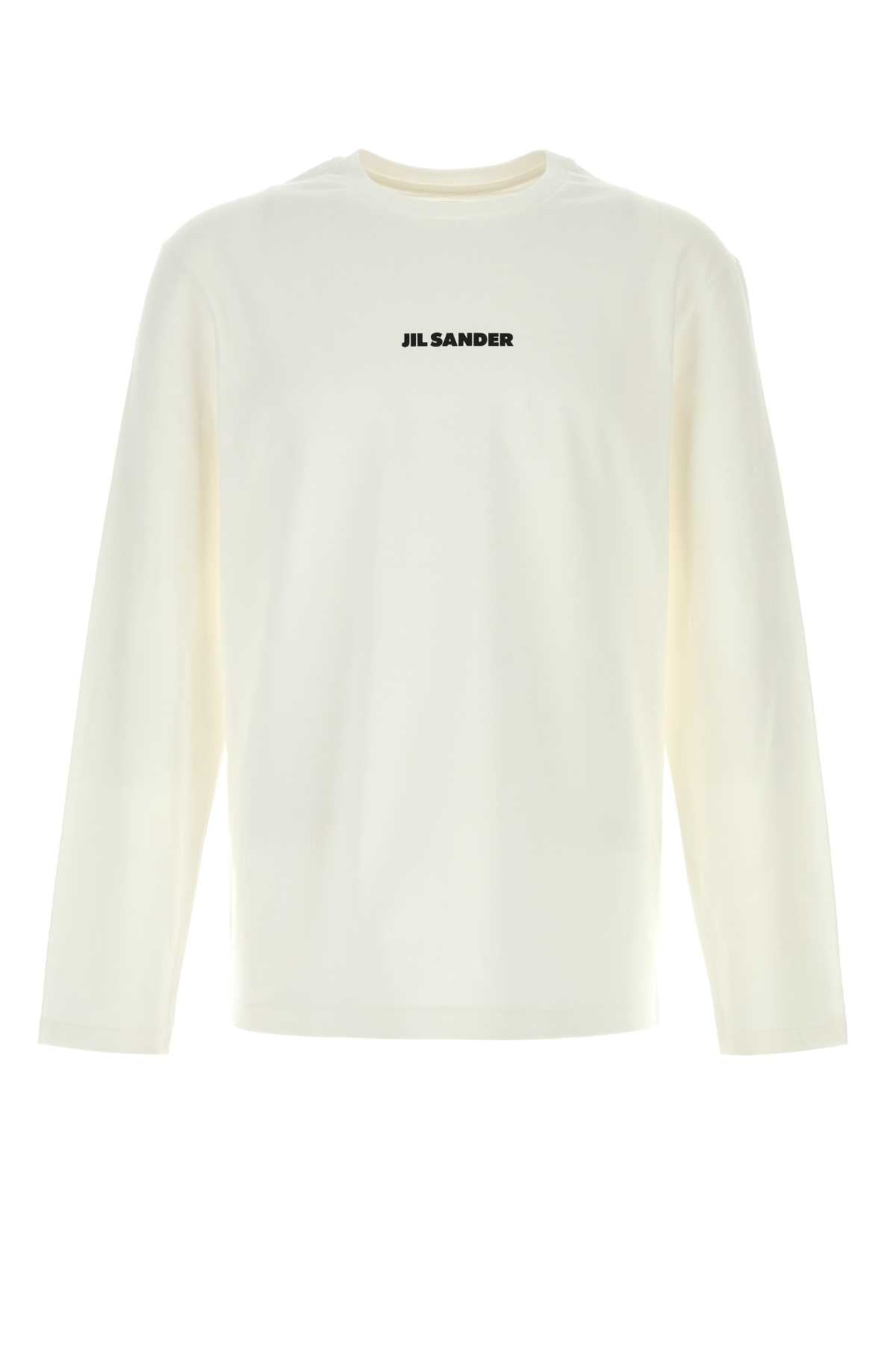 Jil Sander Men White Cotton T-Shirt JIL SANDER