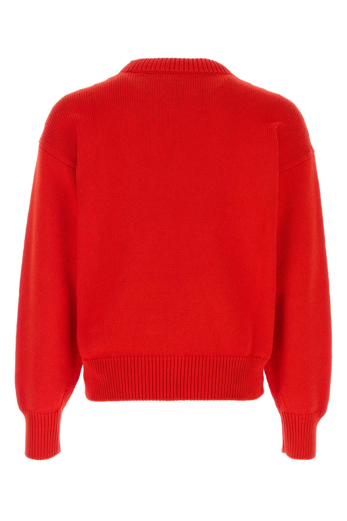 Jil Sander Men Red Cotton Sweater