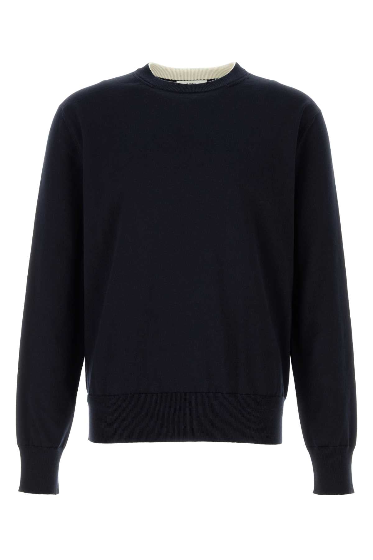Jil Sander Men Midnight Blue Cotton Sweater JIL SANDER