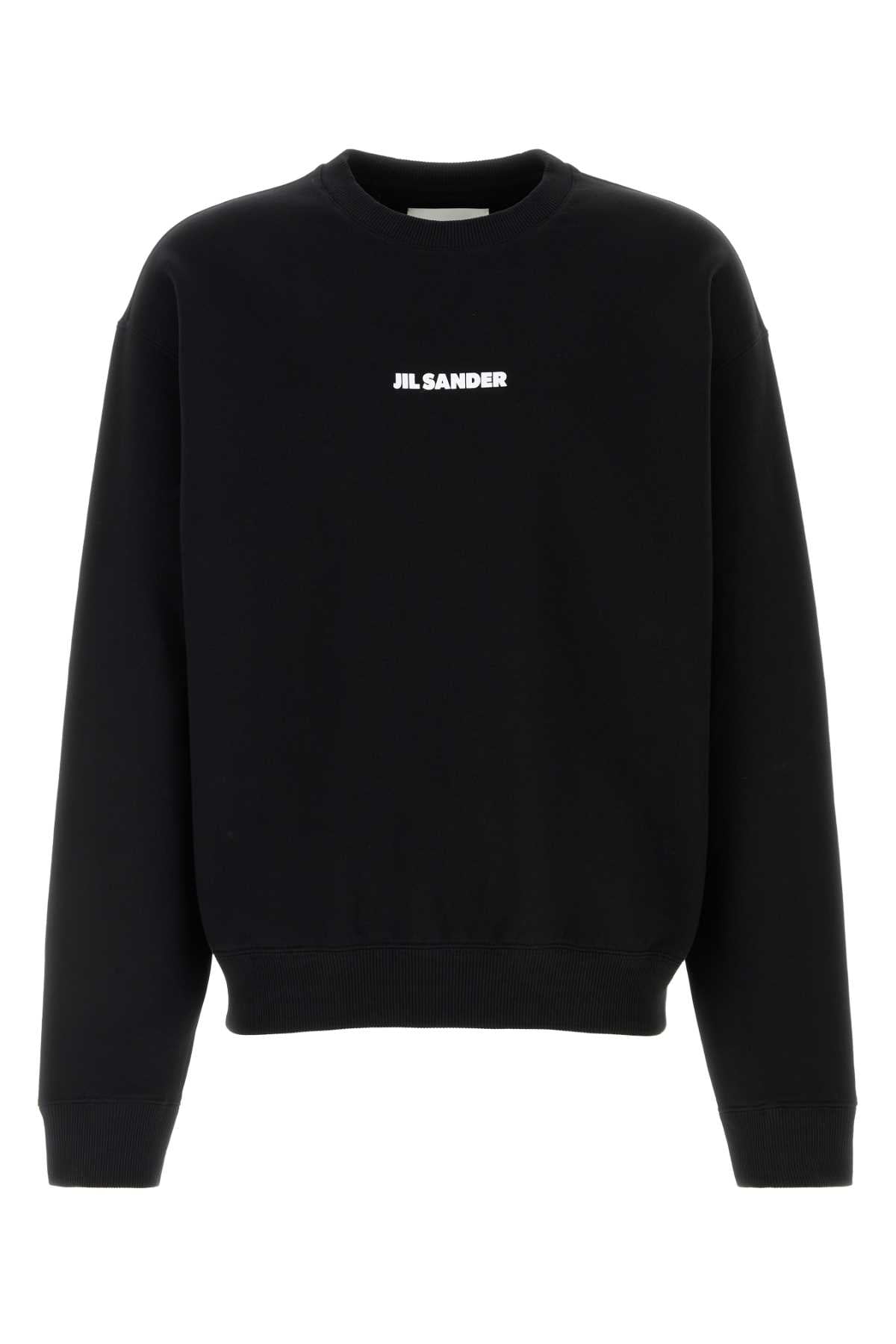 Jil Sander Men Black Cotton Sweatshirt