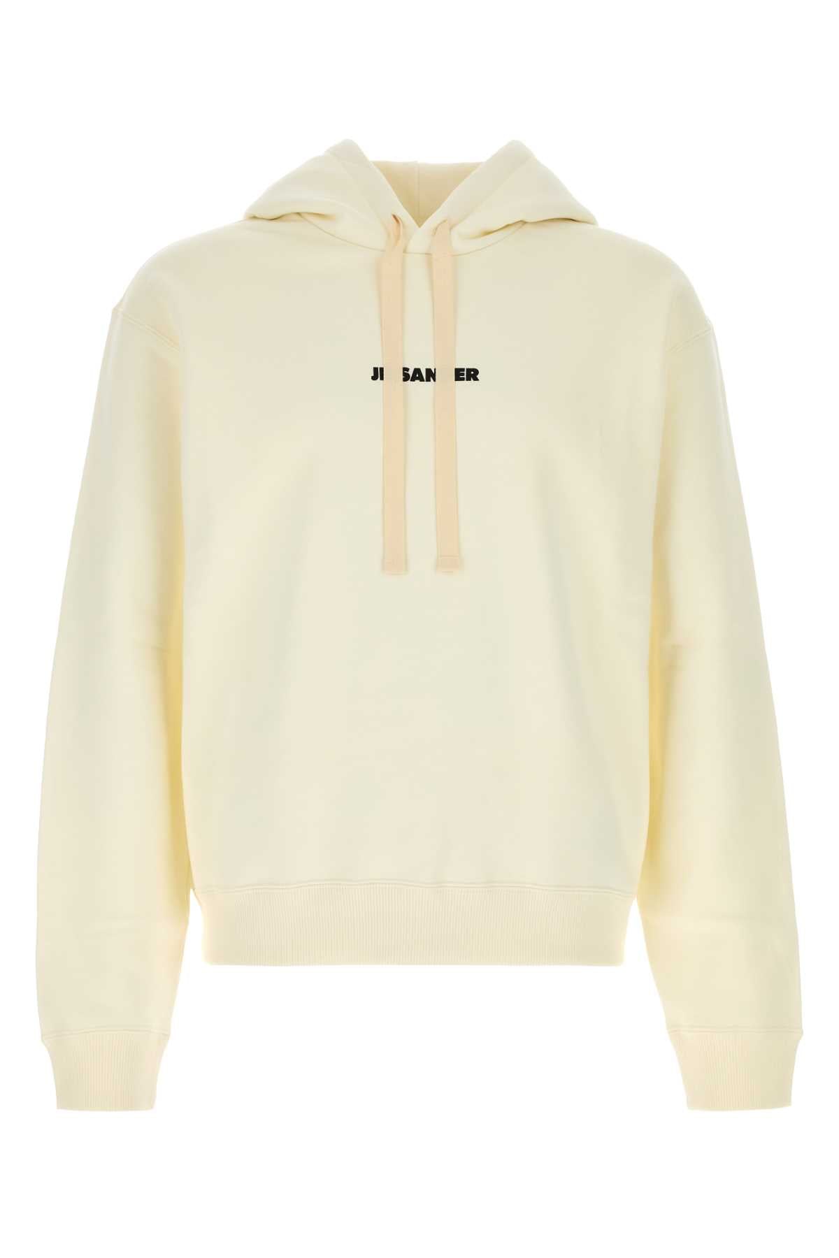 Jil Sander Men Ivory Cotton Sweatshirt JIL SANDER