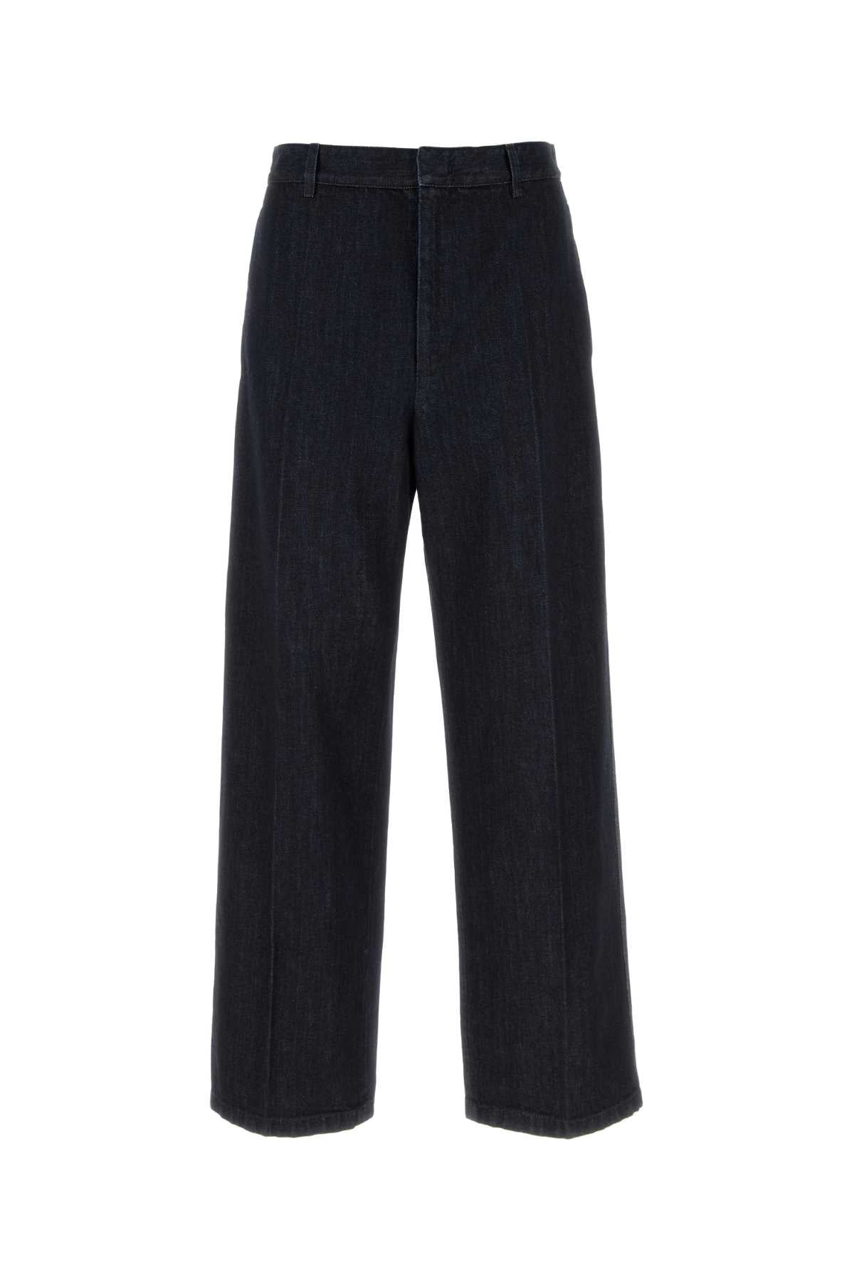 Jil Sander Men Blue Denim Wide-Leg Jeans JIL SANDER