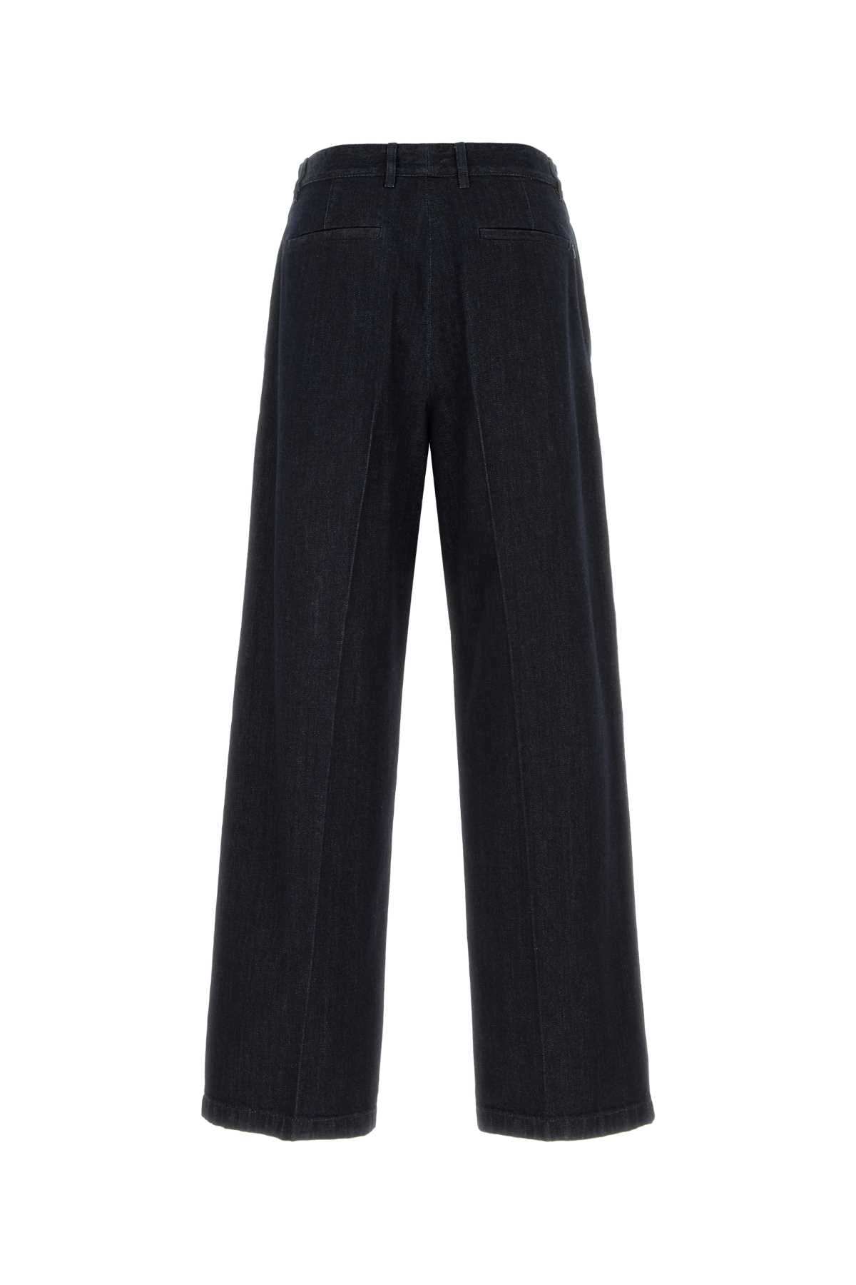 Jil Sander Men Blue Denim Wide-Leg Jeans JIL SANDER