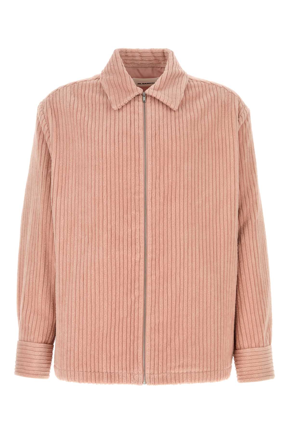 Jil Sander Men Pink Corduroy Shirt JIL SANDER