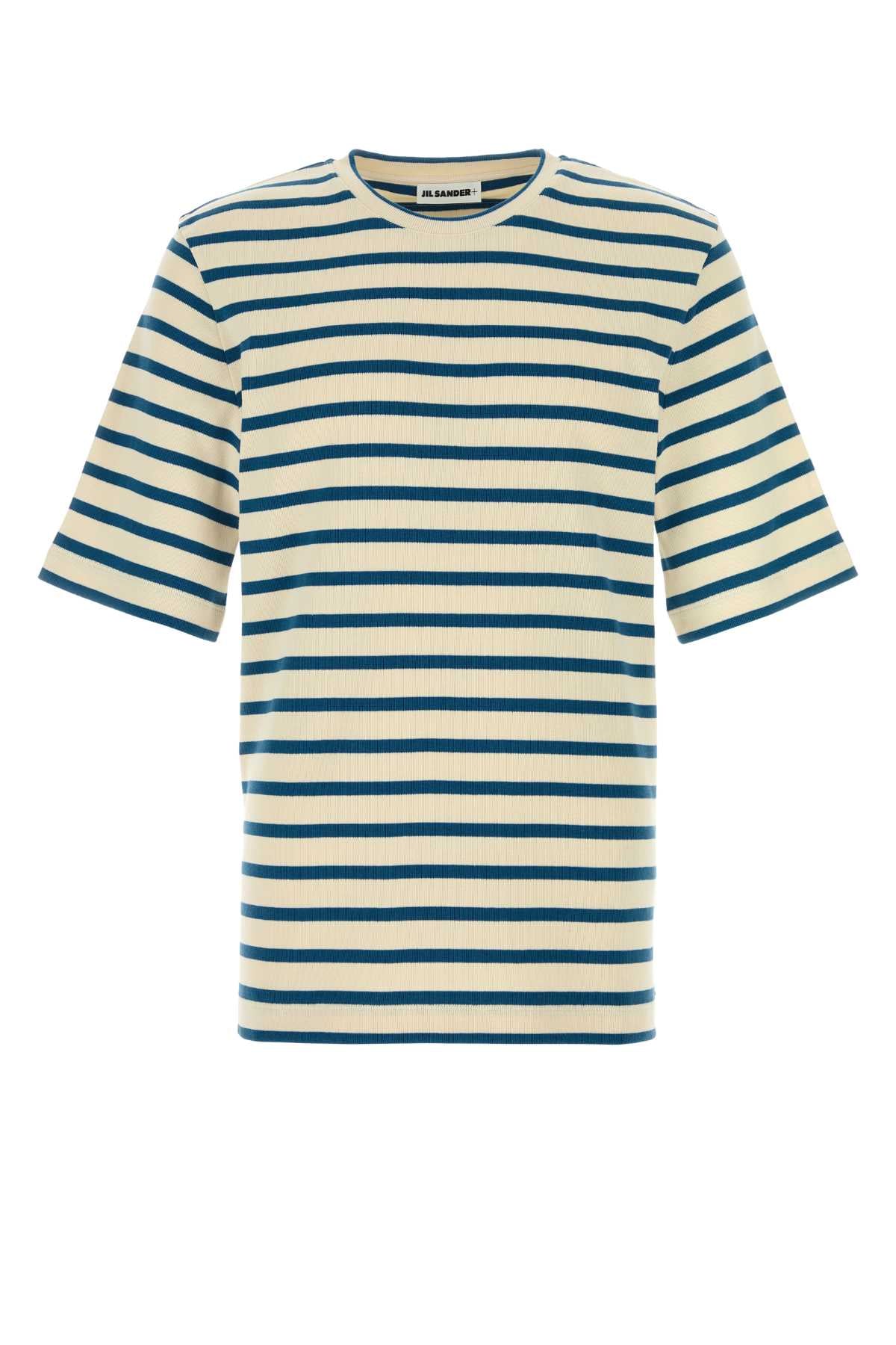 Jil Sander Men Embroidered Cotton T-Shirt