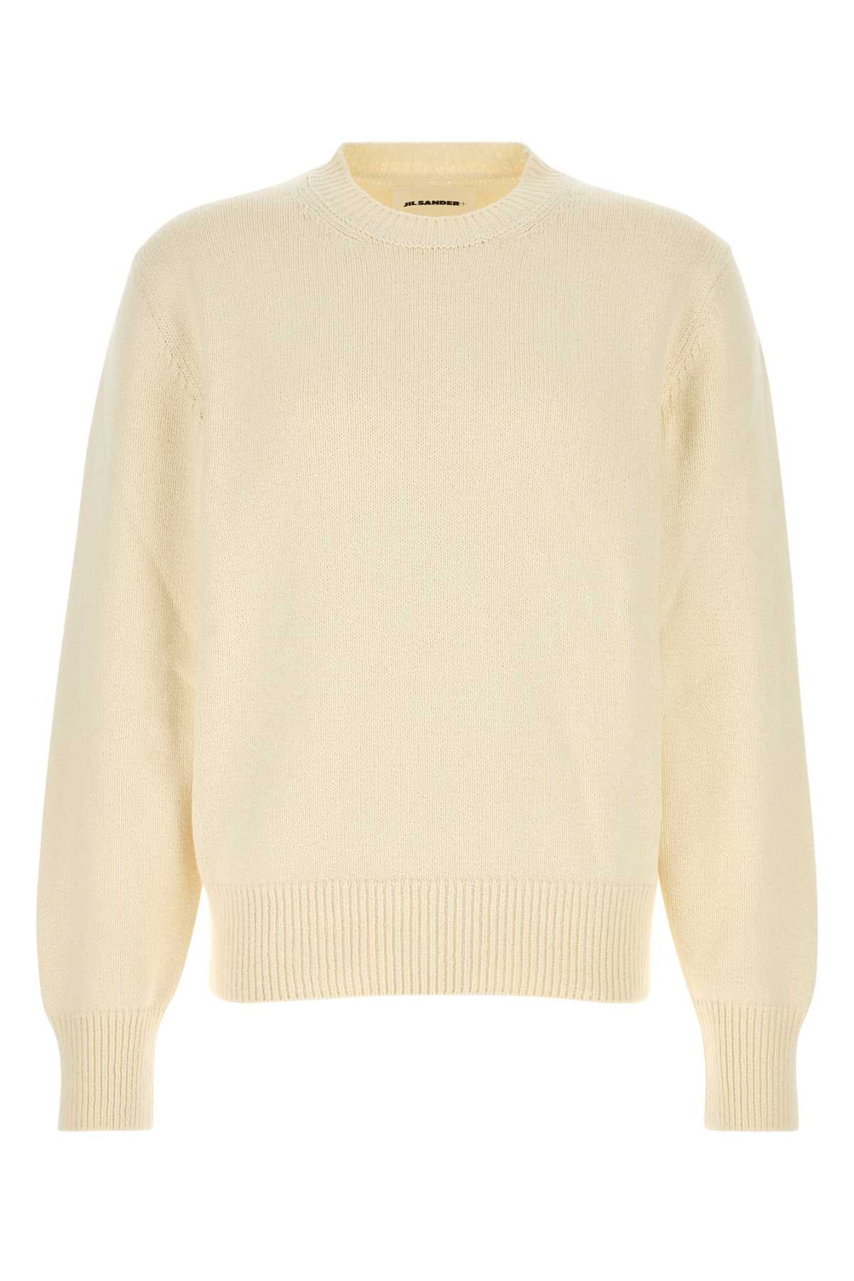 Jil Sander Men Ivory Cotton Sweater JIL SANDER