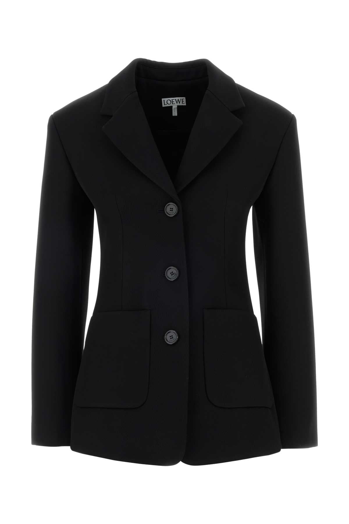 Loewe Women Black Wool Blend Blazer LOEWE