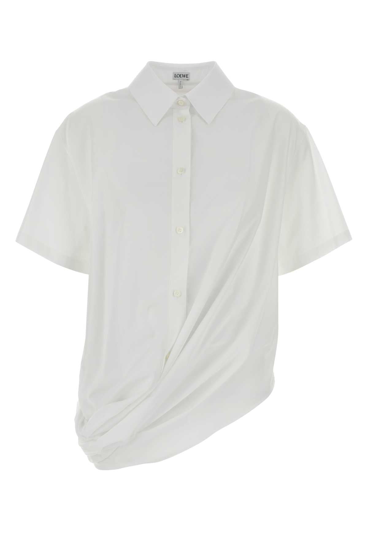 Loewe Women White Poplin Shirt LOEWE