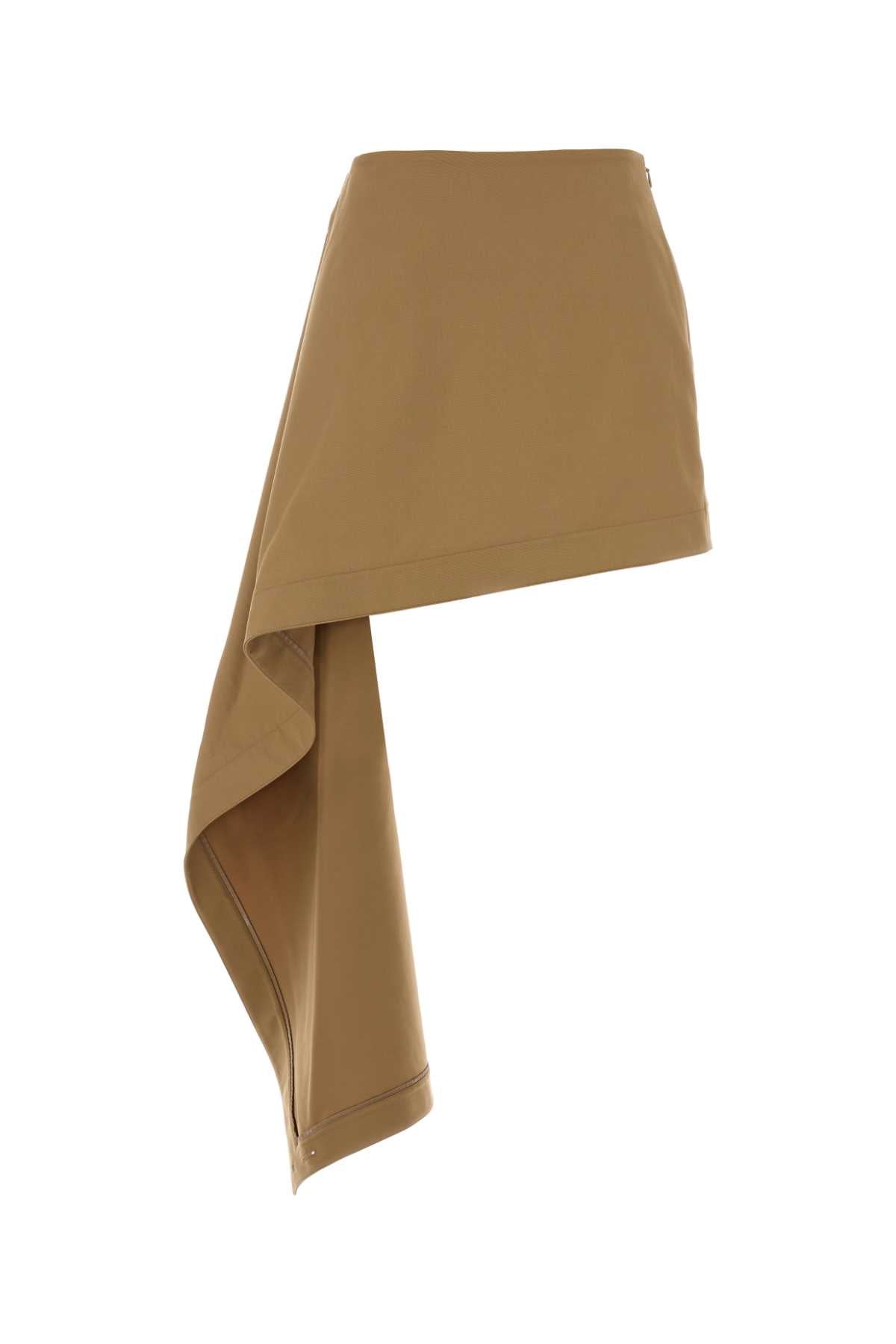 Loewe Women Beige Cotton Blend Mini Skirt LOEWE