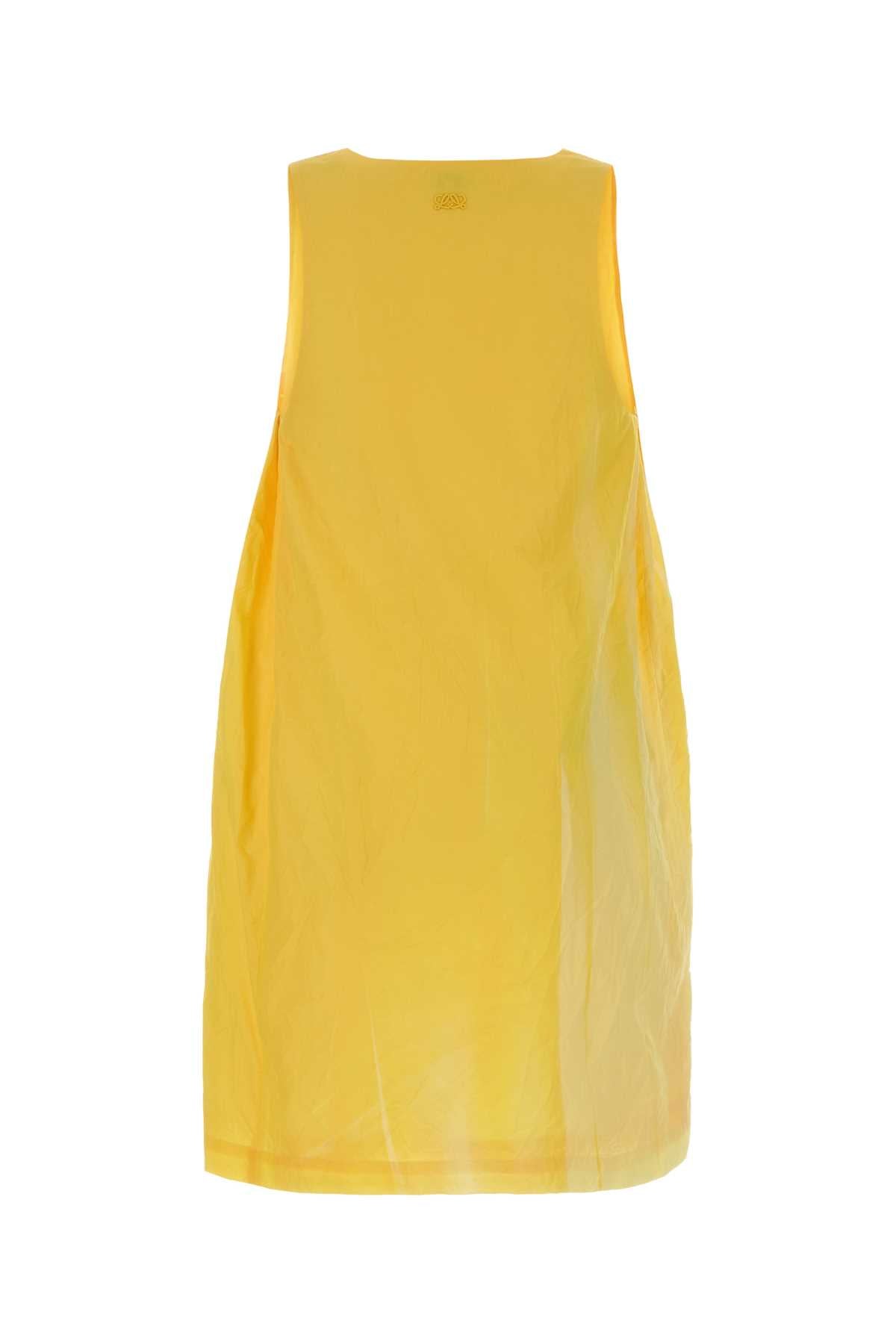 Loewe Women Yellow Cotton Blend Mini Dress LOEWE