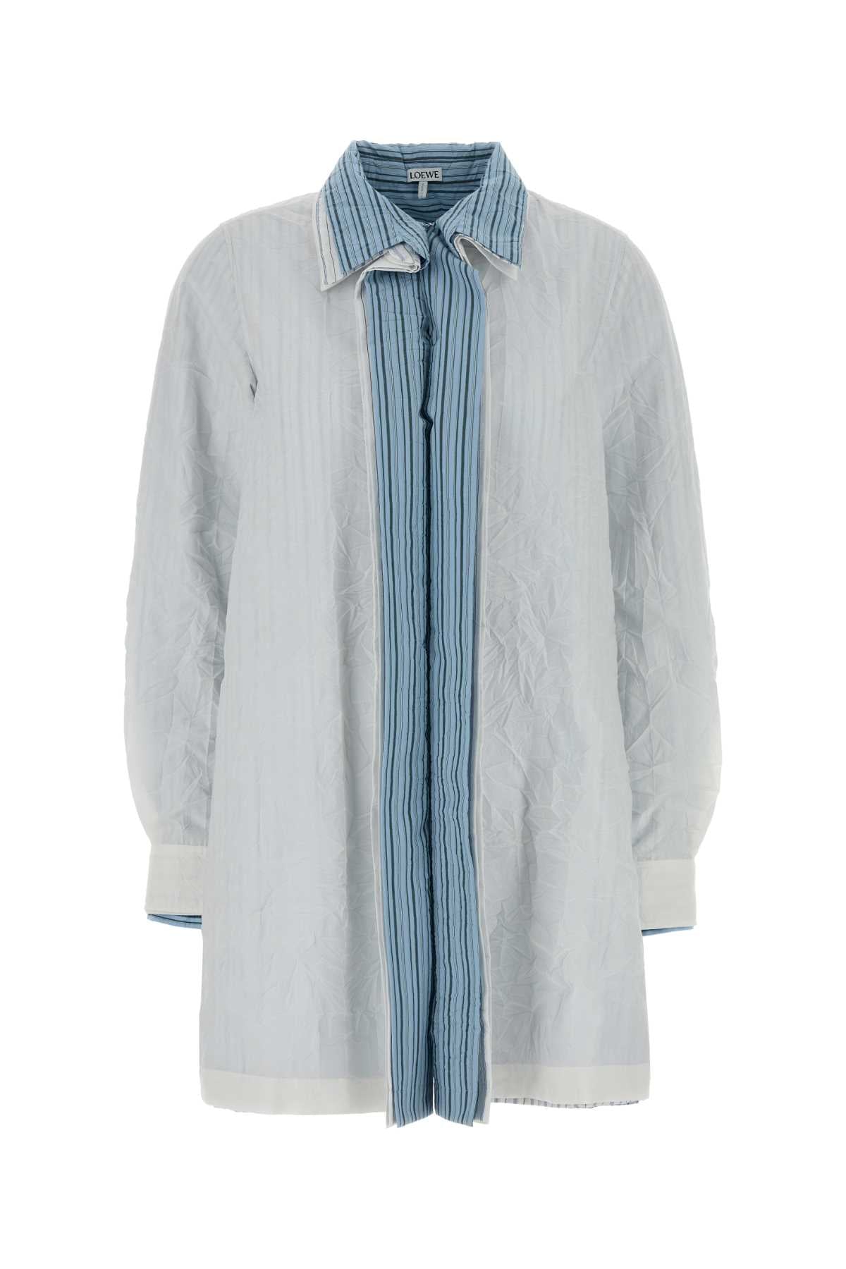 Loewe Women White Cotton Blend Shirt Dress LOEWE