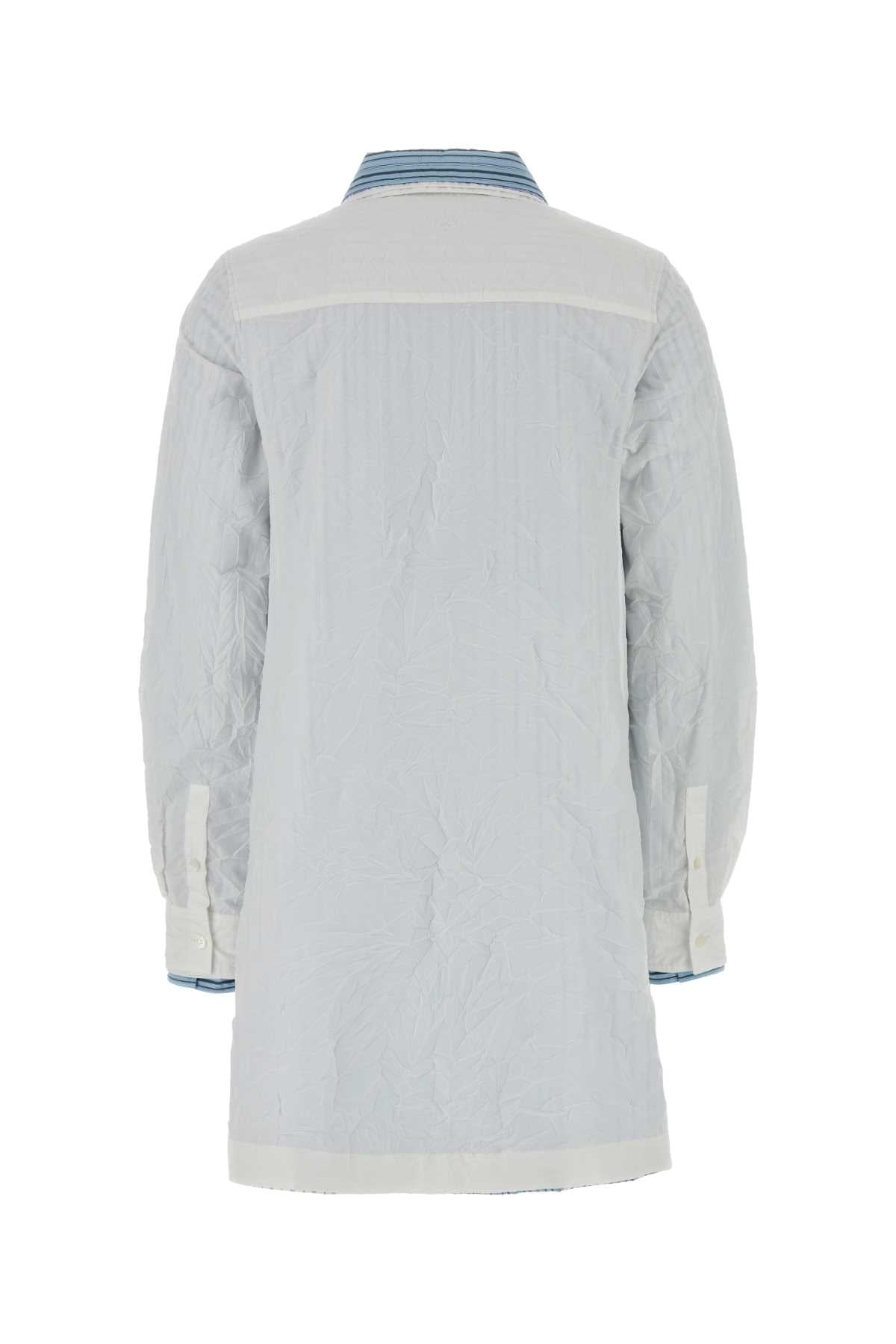 Loewe Women White Cotton Blend Shirt Dress LOEWE