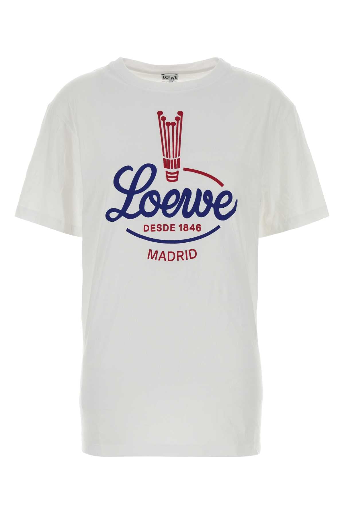 Loewe Women White Jersey T-Shirt LOEWE