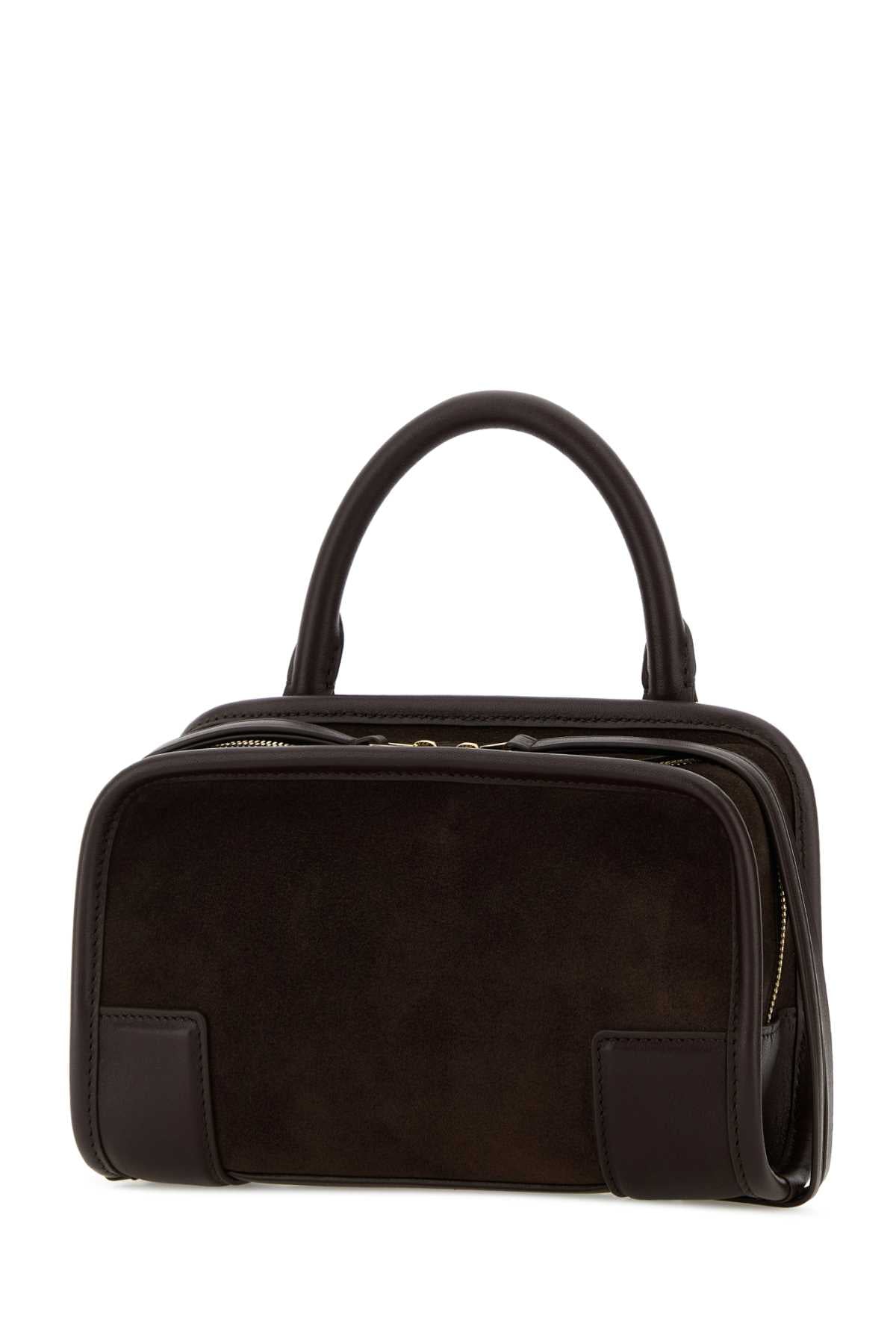 Loewe Women Dark Brown Leather Mini Amazona Handbag LOEWE