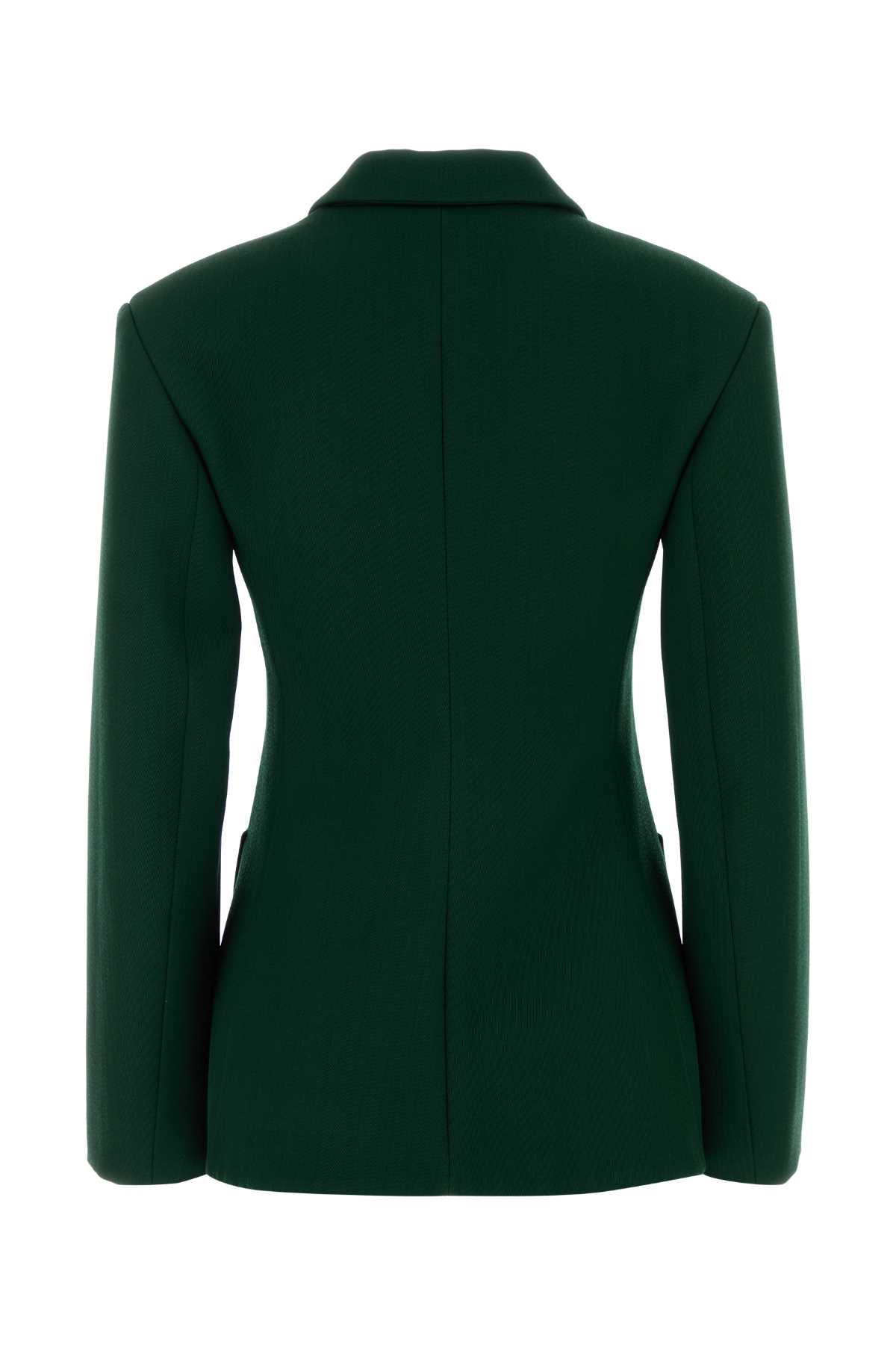 Loewe Women Dark Green Wool Blend Blazer LOEWE