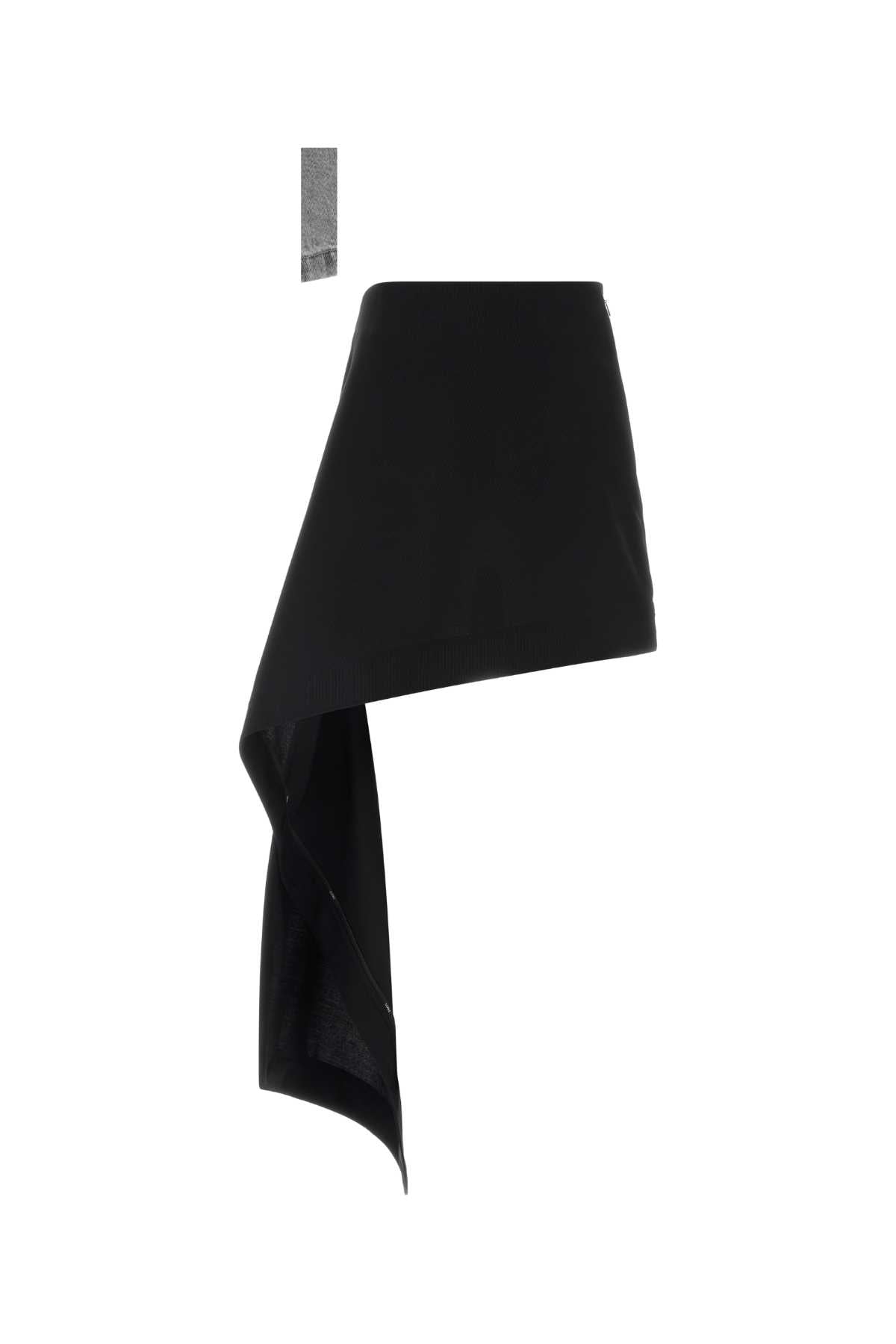 Loewe Women Black Wool Mini Skirt LOEWE