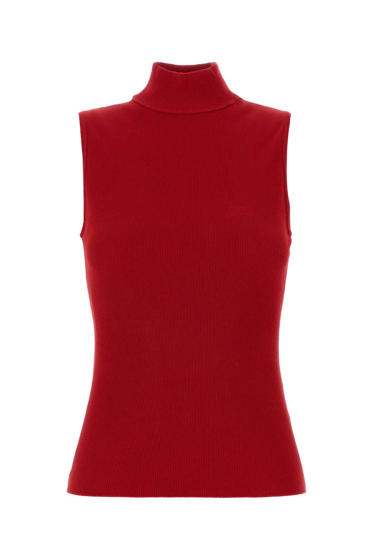 Loewe Women Red Knit Top LOEWE