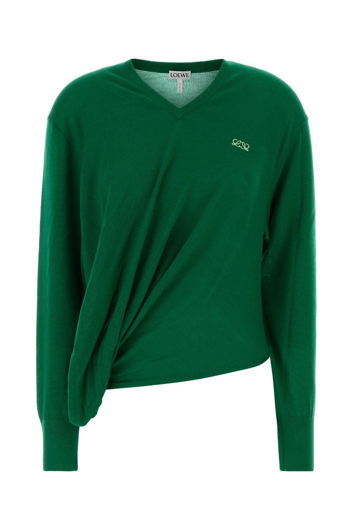 Loewe Women Green Wool Blend Sweater LOEWE
