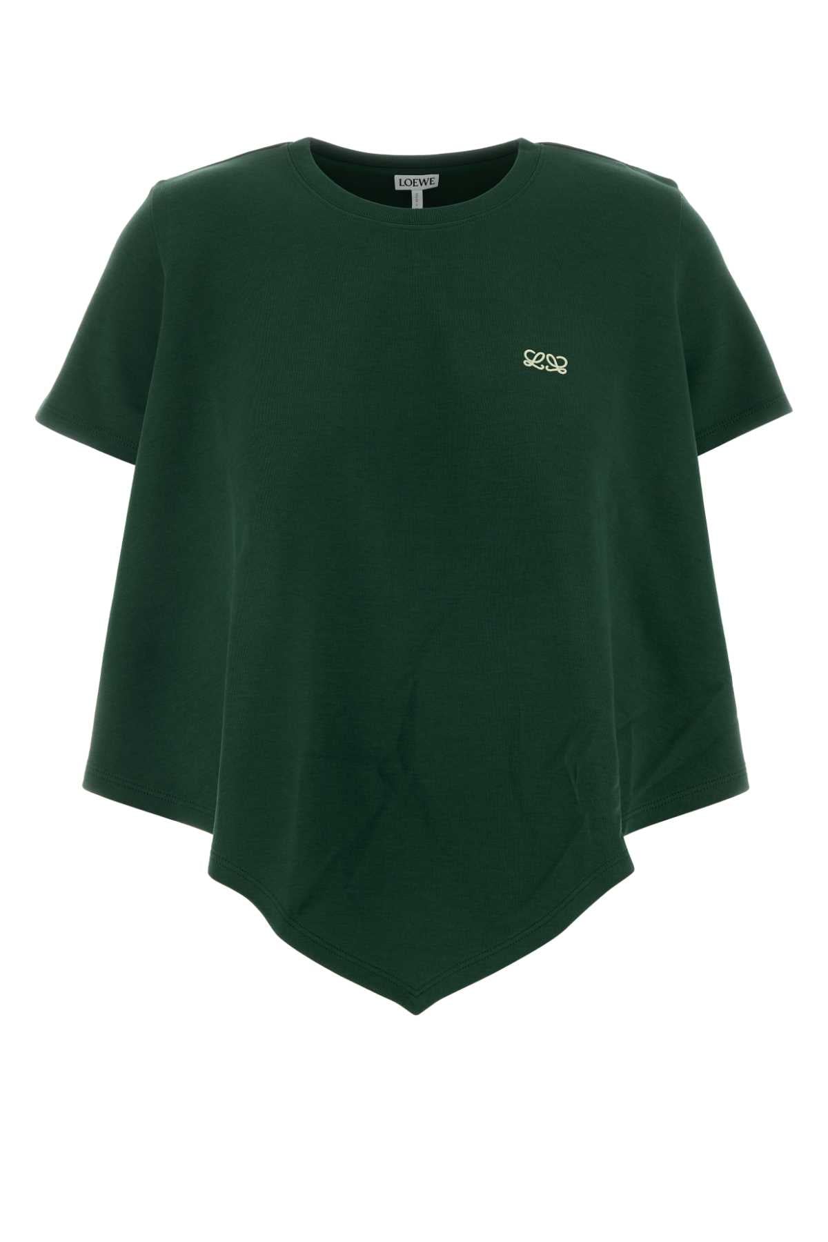 Loewe Women Bottle Green Cotton Blend T-Shirt LOEWE