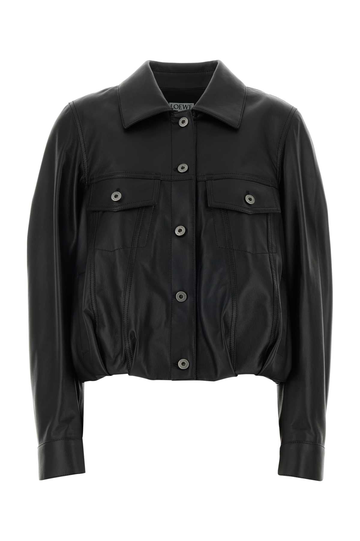 Loewe Women Black Leather Jacket LOEWE