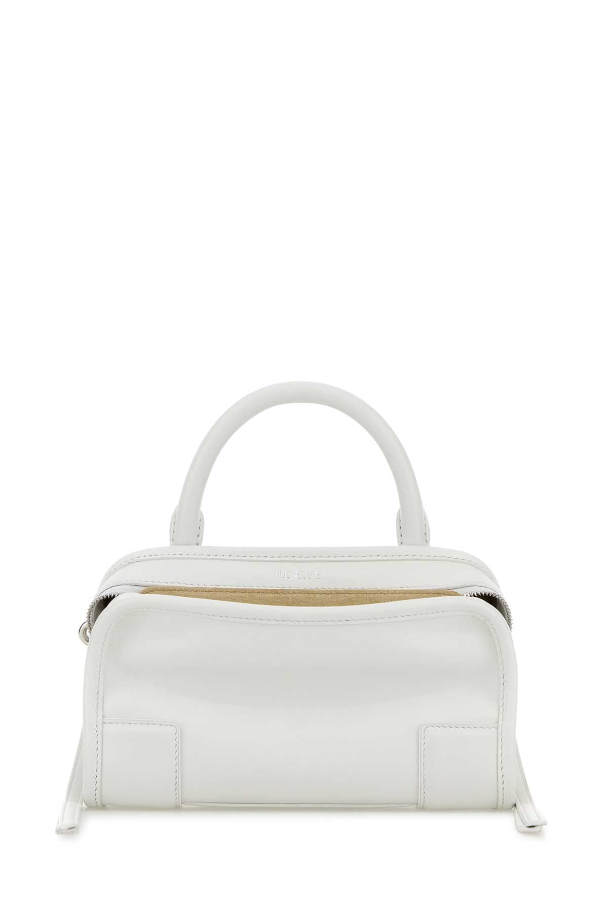 Loewe Women White Leather Mini Amazona Handbag LOEWE