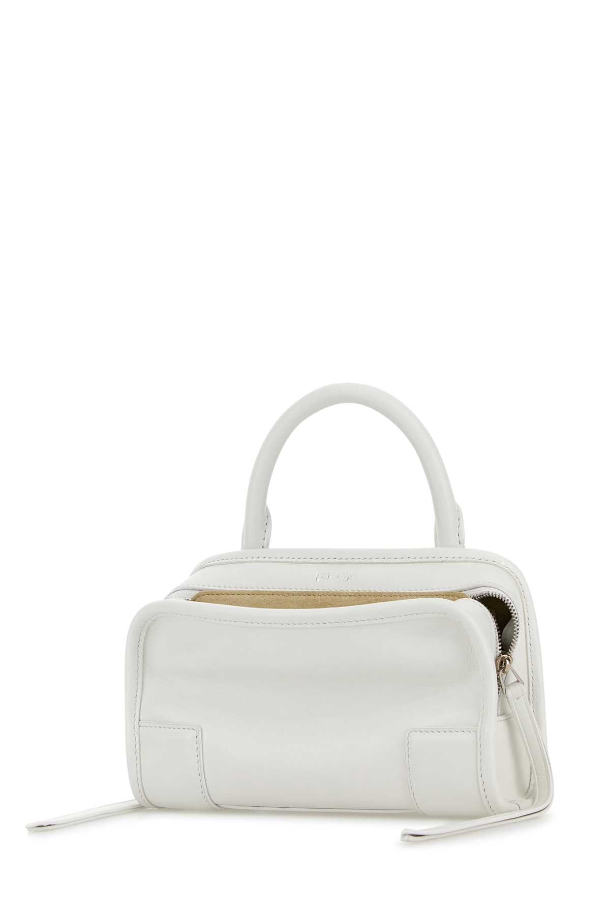 Loewe Women White Leather Mini Amazona Handbag LOEWE
