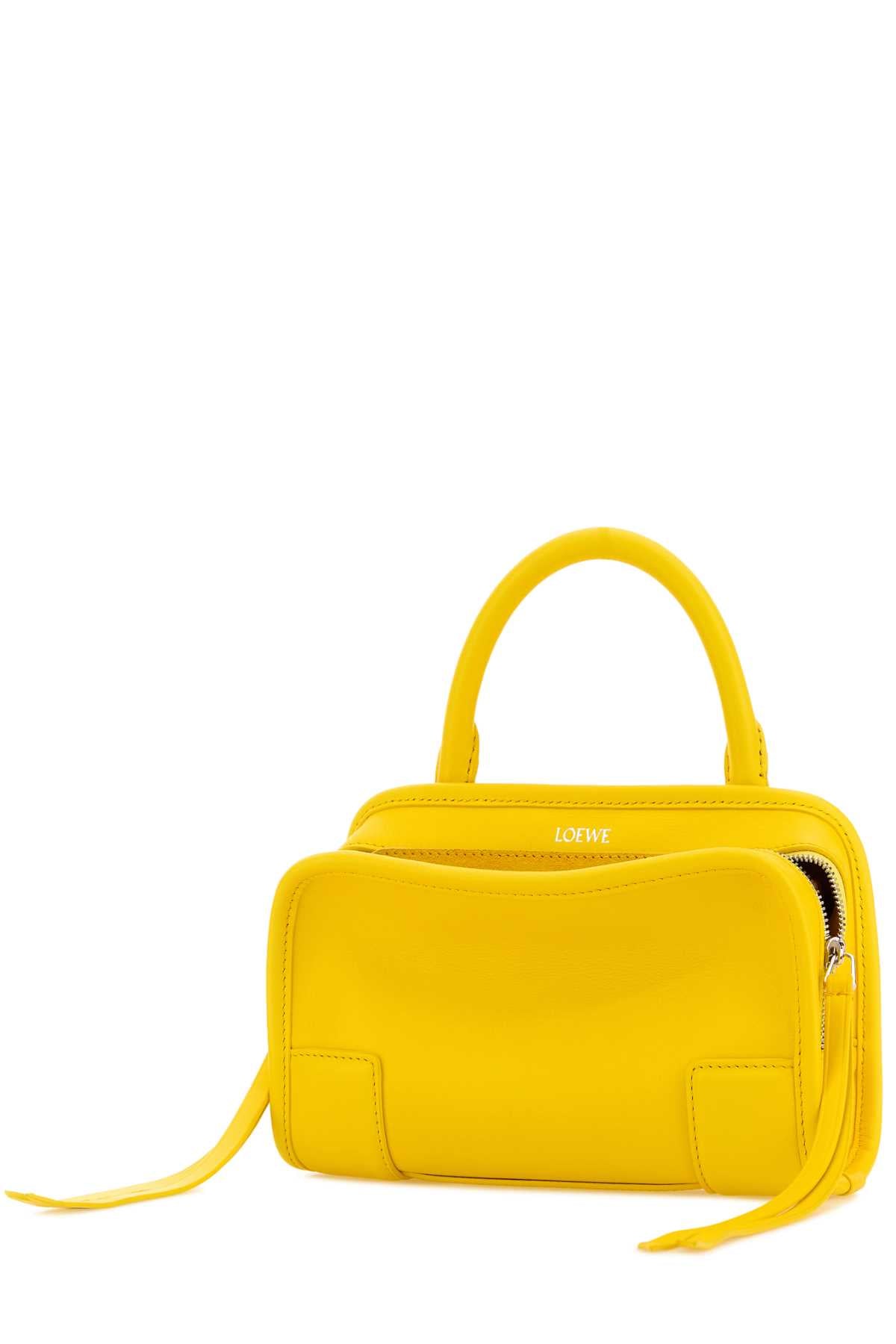 Loewe Women Yellow Leather Mini Amazona Handbag LOEWE