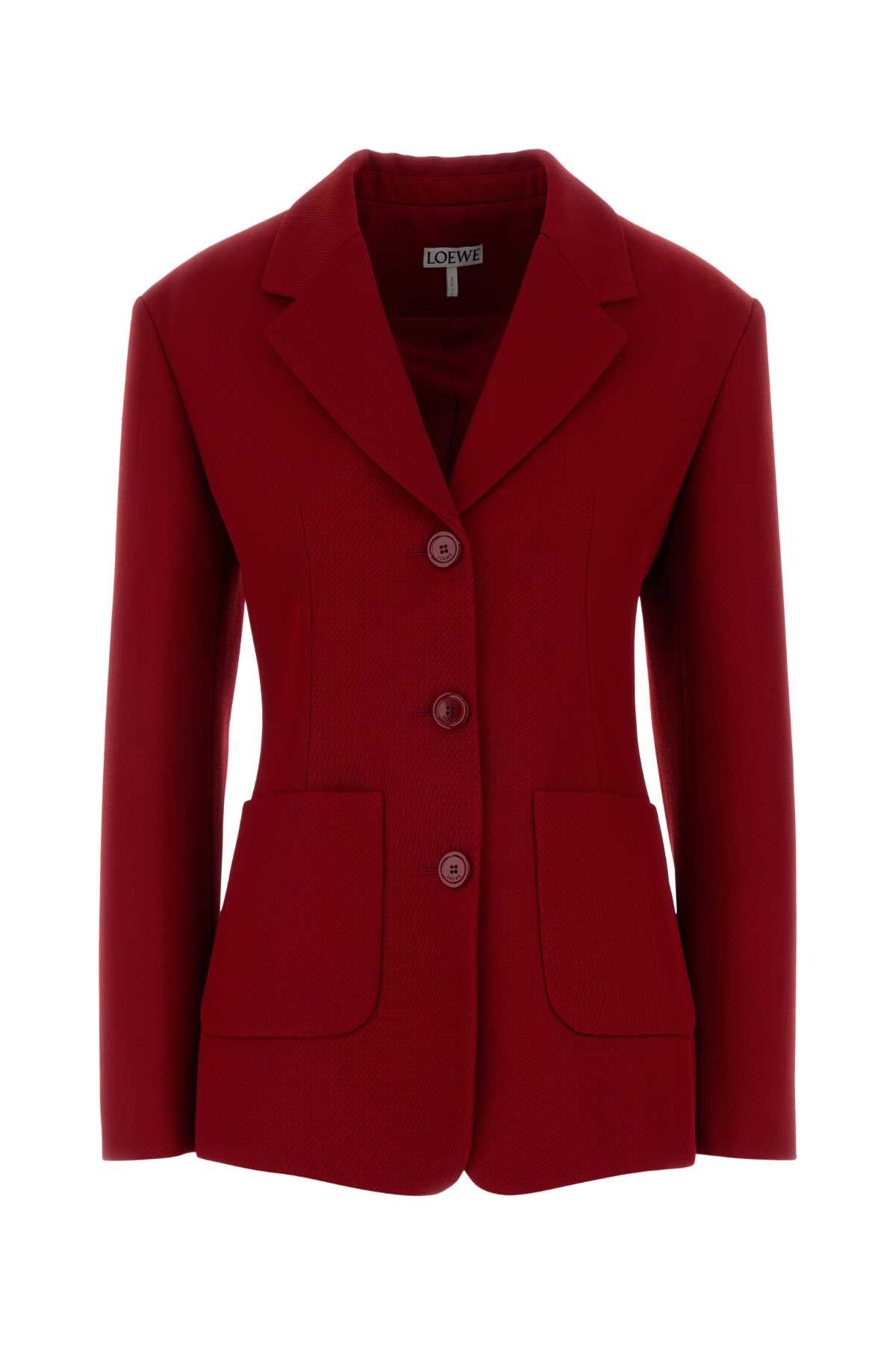 Loewe Women Red Wool Blend Blazer LOEWE