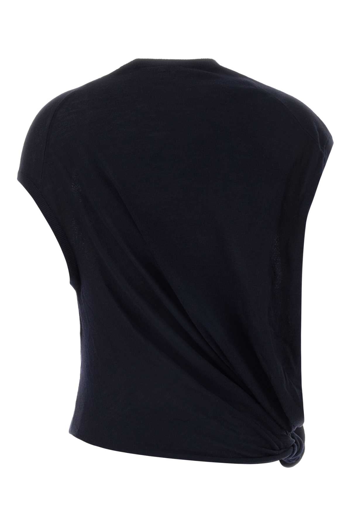 Loewe Women Midnight Blue Wool Blend Vest LOEWE